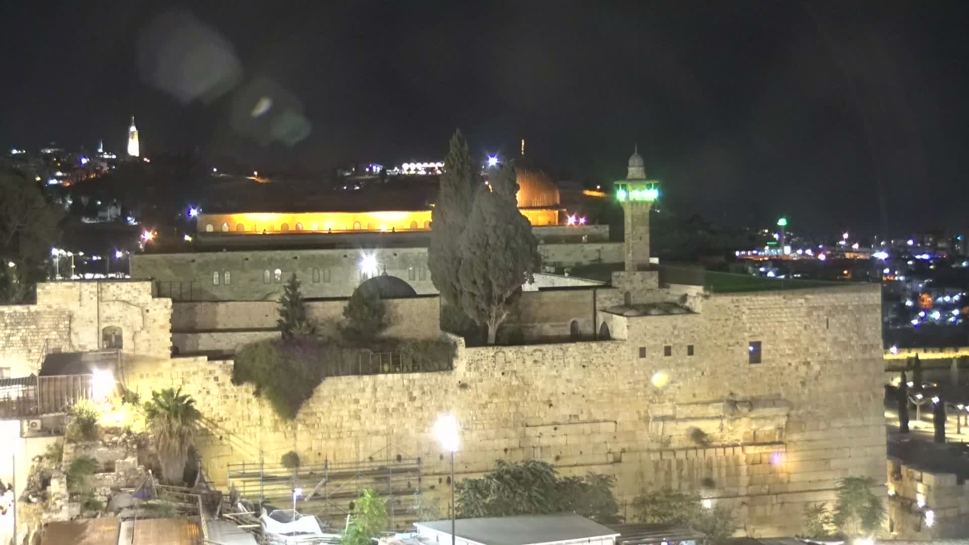 East Quds (East Jerusalem)  Western Wall Northeast Towards View Skyline Live Cam - Old City, East Quds (East Jerusalem) , Palestine