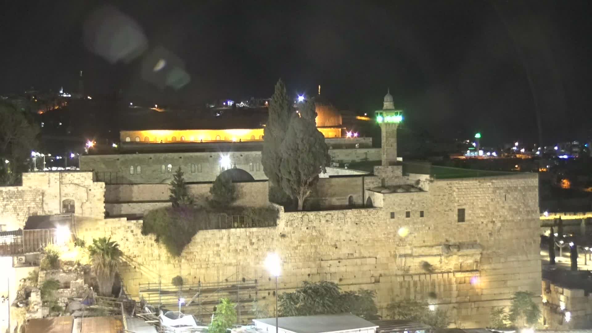 East Quds (East Jerusalem)  Western Wall Northeast Towards View Skyline Live Cam - Old City, East Quds (East Jerusalem) , Palestine