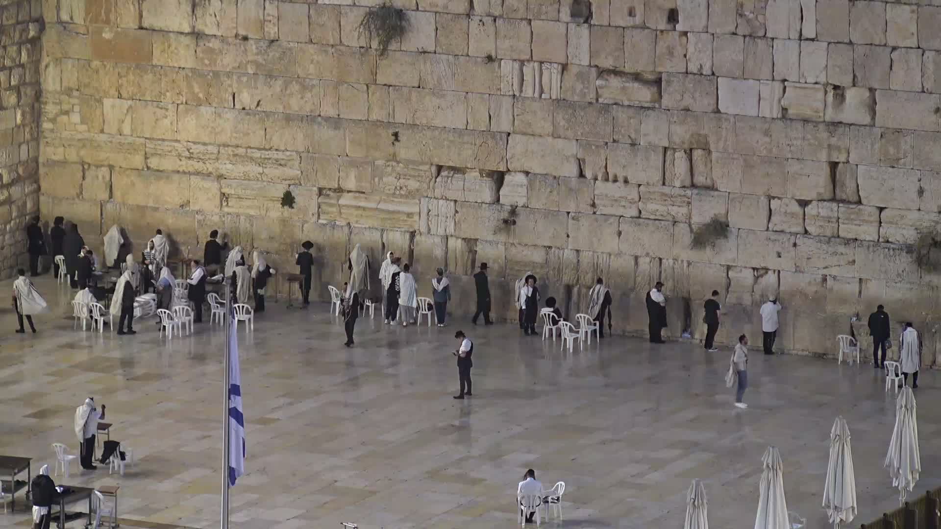 East Quds (East Jerusalem)  Western Wall Northeast Towards View Skyline Live Cam - Old City, East Quds (East Jerusalem) , Palestine
