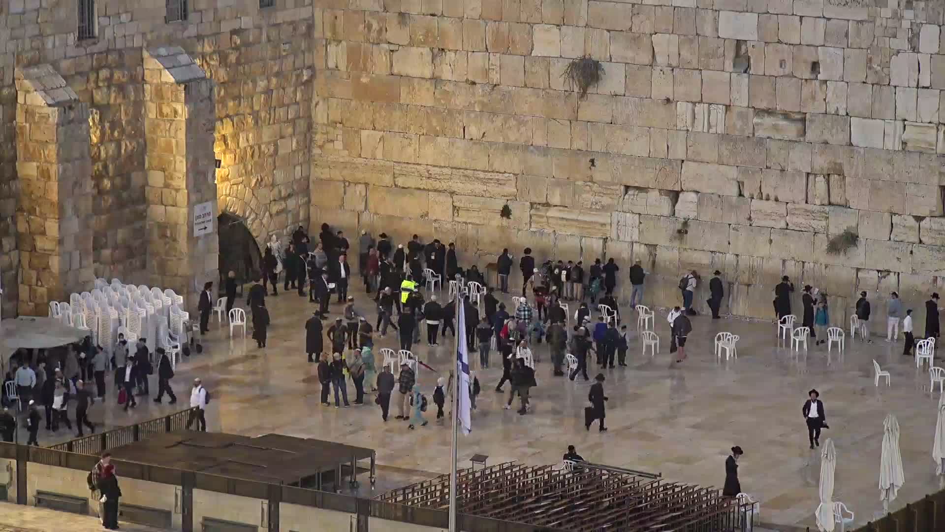 East Quds (East Jerusalem)  Western Wall Northeast Towards View Skyline Live Cam - Old City, East Quds (East Jerusalem) , Palestine