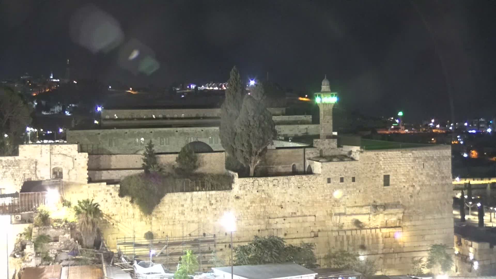 East Quds (East Jerusalem)  Western Wall Northeast Towards View Skyline Live Cam - Old City, East Quds (East Jerusalem) , Palestine
