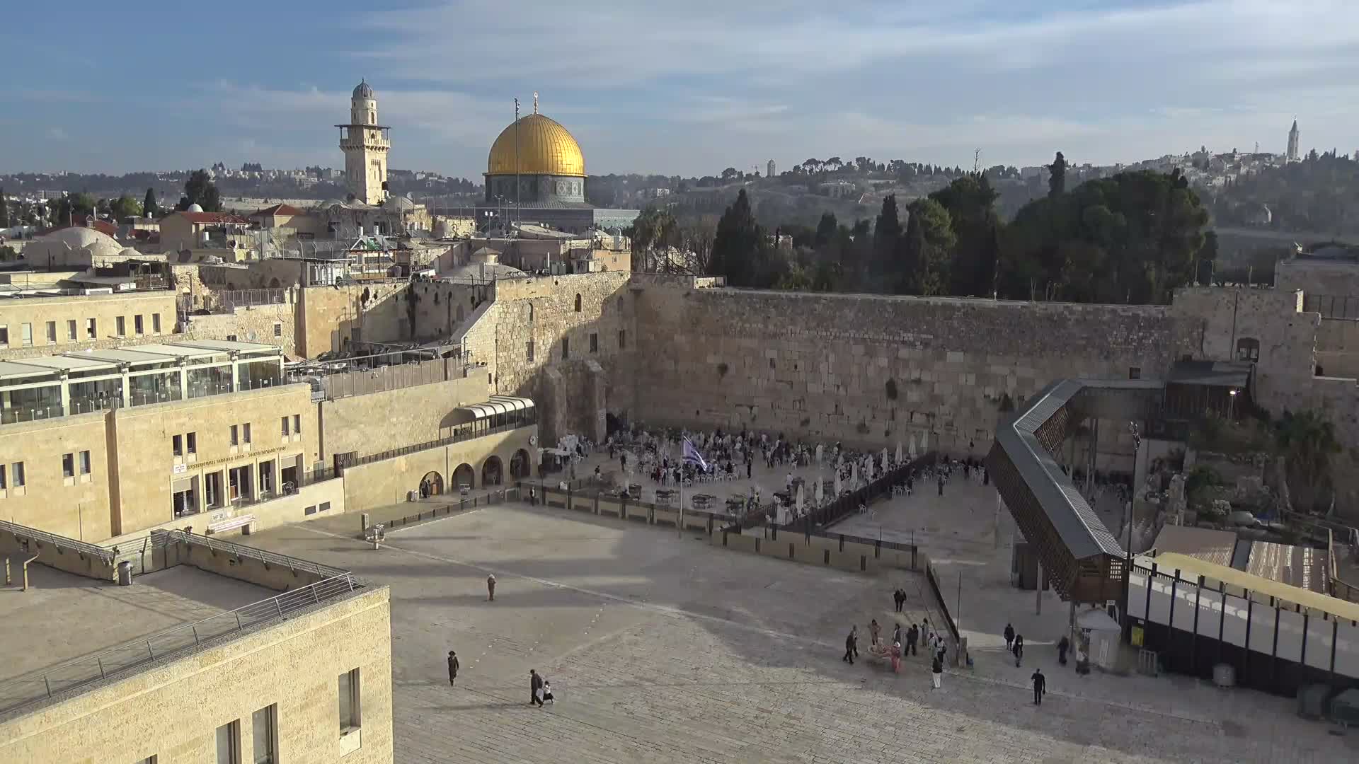 East Quds (East Jerusalem)  Western Wall Northeast Towards View Skyline Live Cam - Old City, East Quds (East Jerusalem) , Palestine