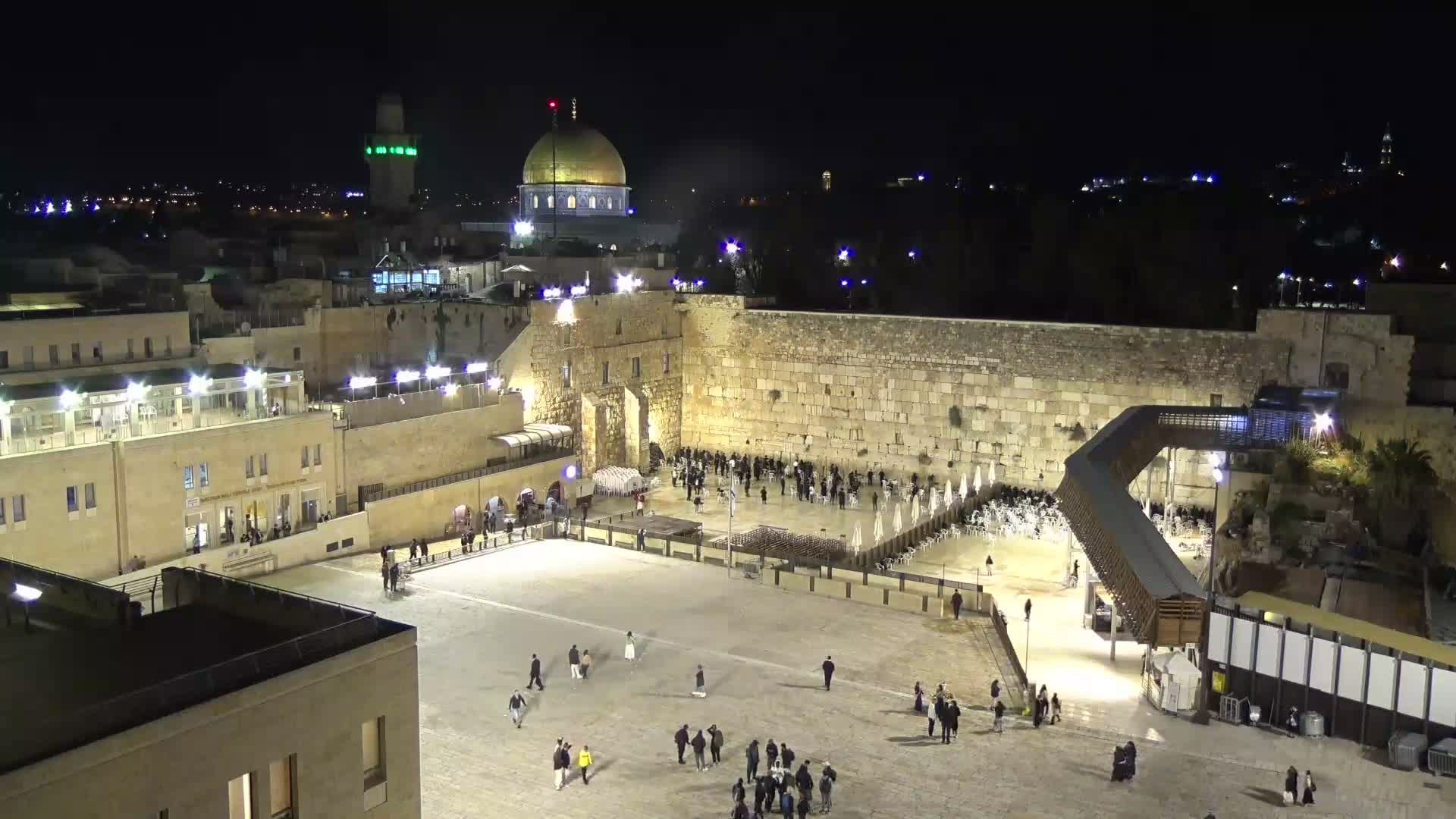 East Quds (East Jerusalem)  Western Wall Northeast Towards View Skyline Live Cam - Old City, East Quds (East Jerusalem) , Palestine