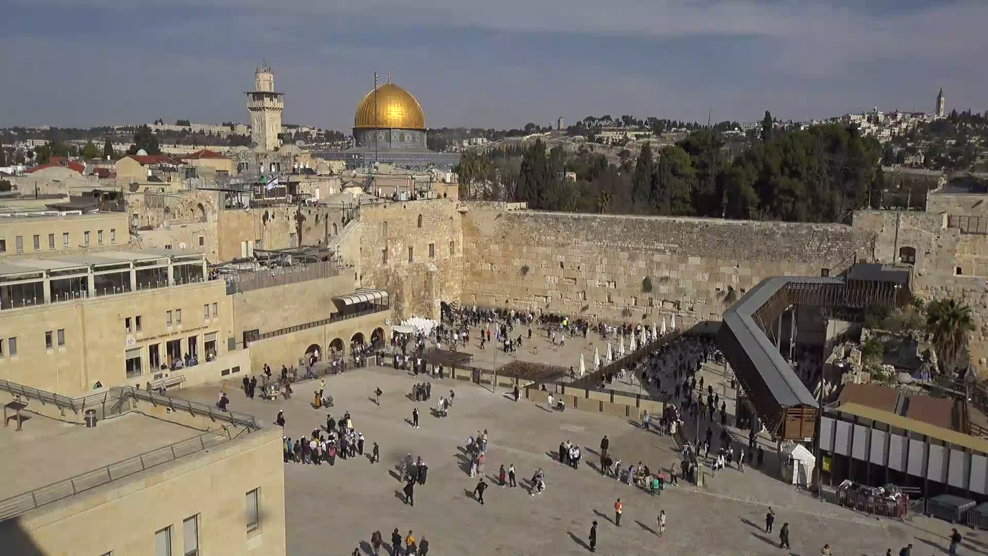 East Quds (East Jerusalem)  Western Wall Northeast Towards View Skyline Live Cam - Old City, East Quds (East Jerusalem) , Palestine