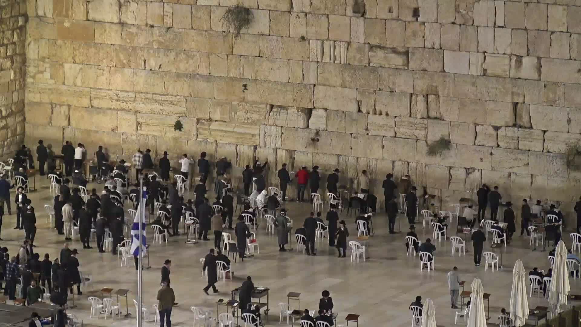 East Quds (East Jerusalem)  Western Wall Northeast Towards View Skyline Live Cam - Old City, East Quds (East Jerusalem) , Palestine