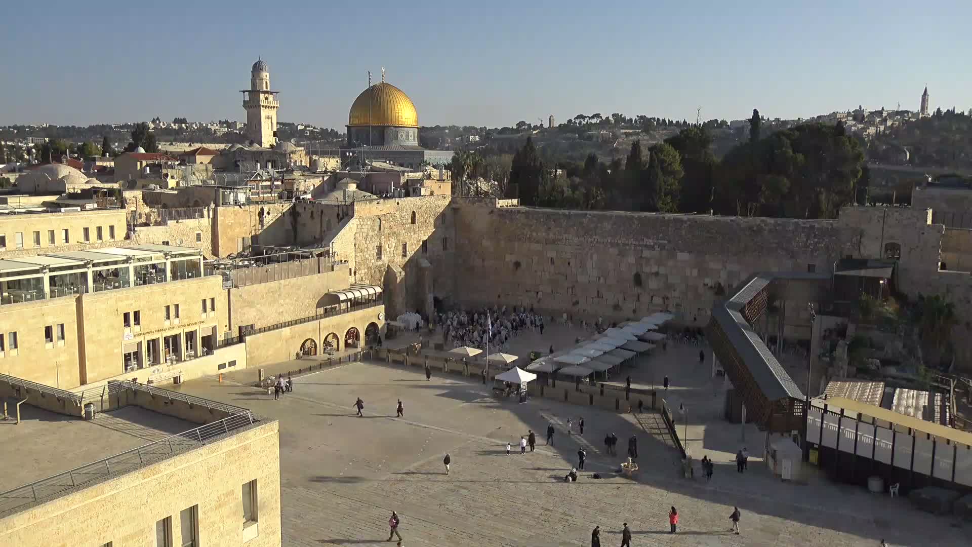East Quds (East Jerusalem)  Western Wall Northeast Towards View Skyline Live Cam - Old City, East Quds (East Jerusalem) , Palestine