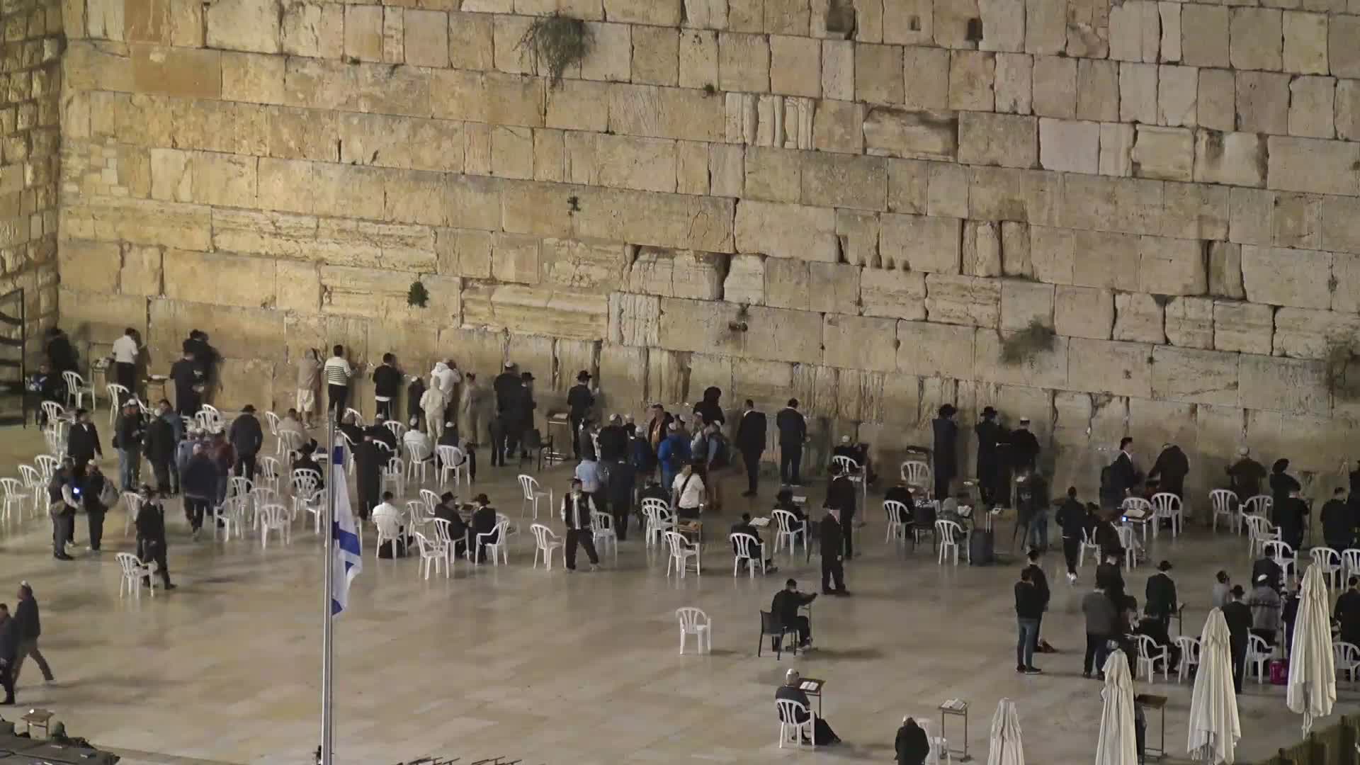 East Quds (East Jerusalem)  Western Wall Northeast Towards View Skyline Live Cam - Old City, East Quds (East Jerusalem) , Palestine