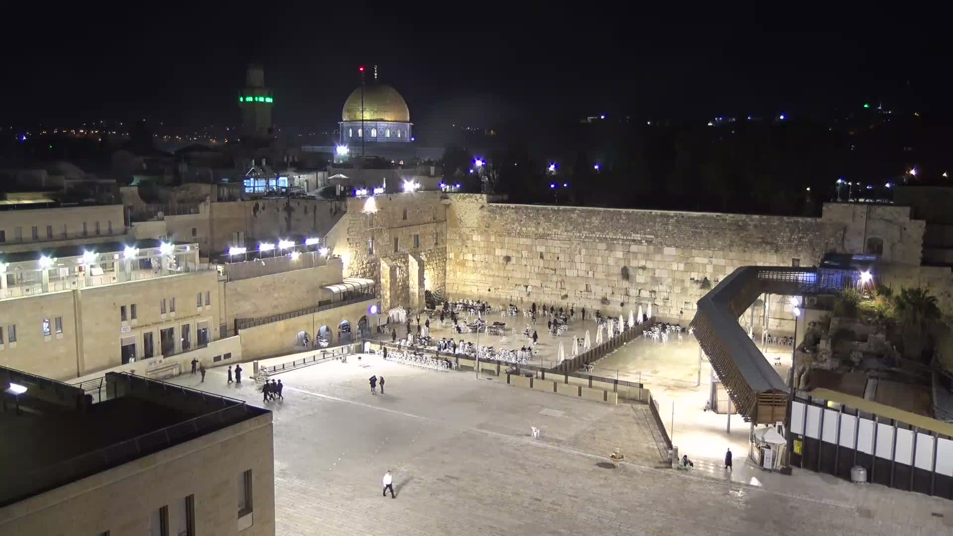 East Quds (East Jerusalem)  Western Wall Northeast Towards View Skyline Live Cam - Old City, East Quds (East Jerusalem) , Palestine
