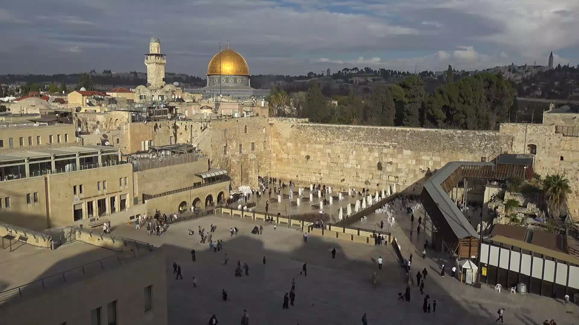 East Quds (East Jerusalem)  Western Wall Northeast Towards View Skyline Live Cam - Old City, East Quds (East Jerusalem) , Palestine