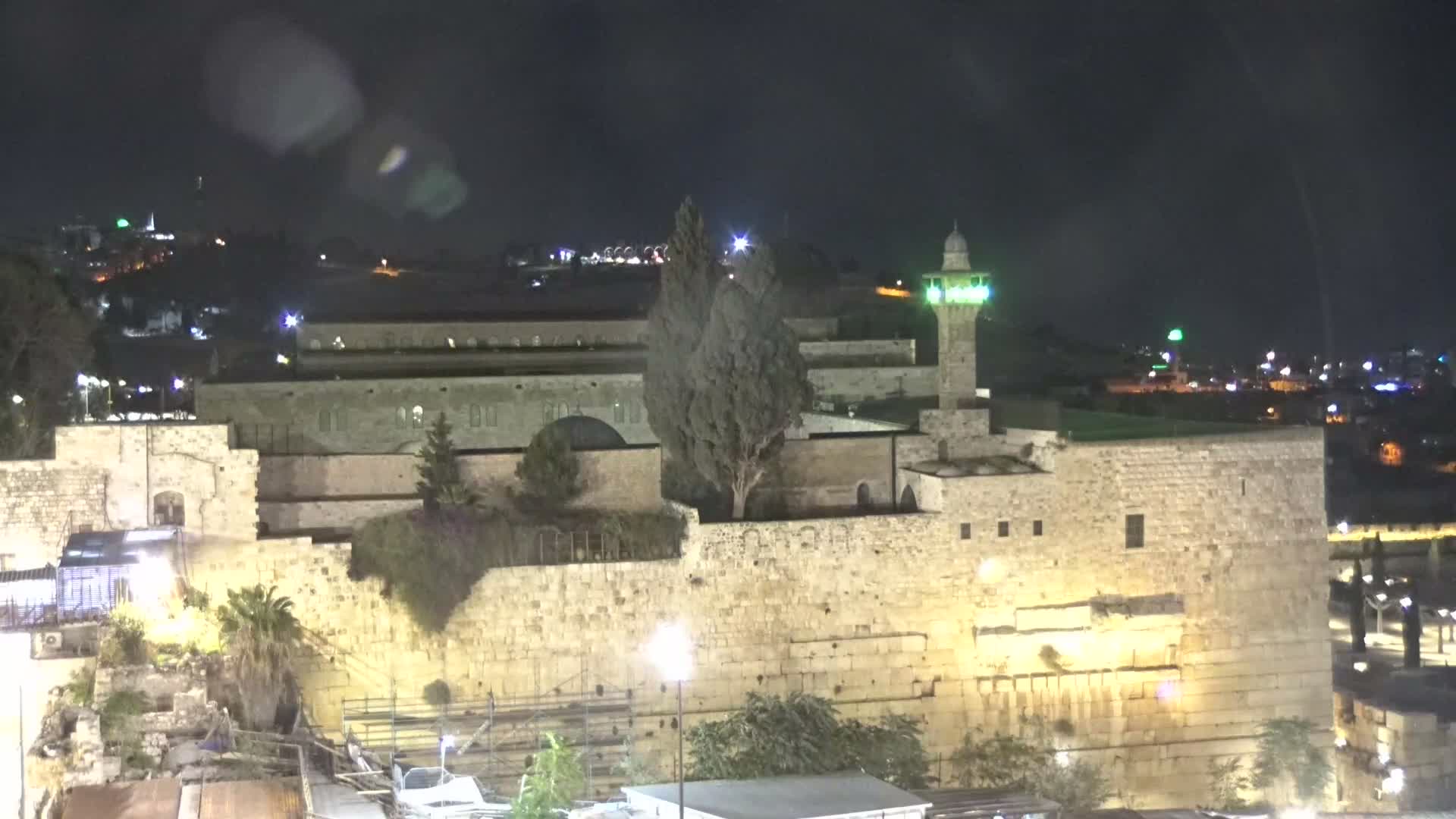 East Quds (East Jerusalem)  Western Wall Northeast Towards View Skyline Live Cam - Old City, East Quds (East Jerusalem) , Palestine
