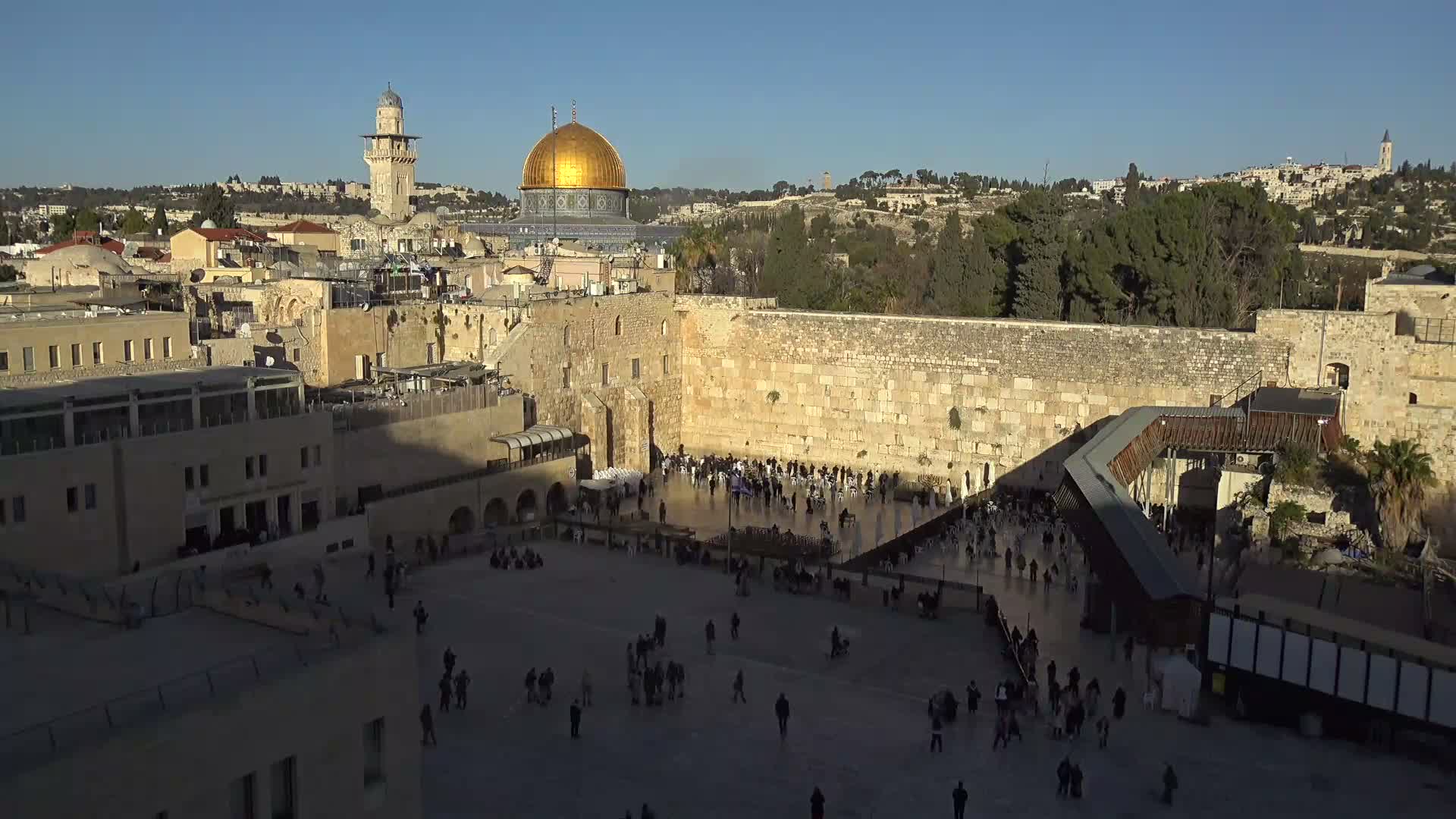 East Quds (East Jerusalem)  Western Wall Northeast Towards View Skyline Live Cam - Old City, East Quds (East Jerusalem) , Palestine