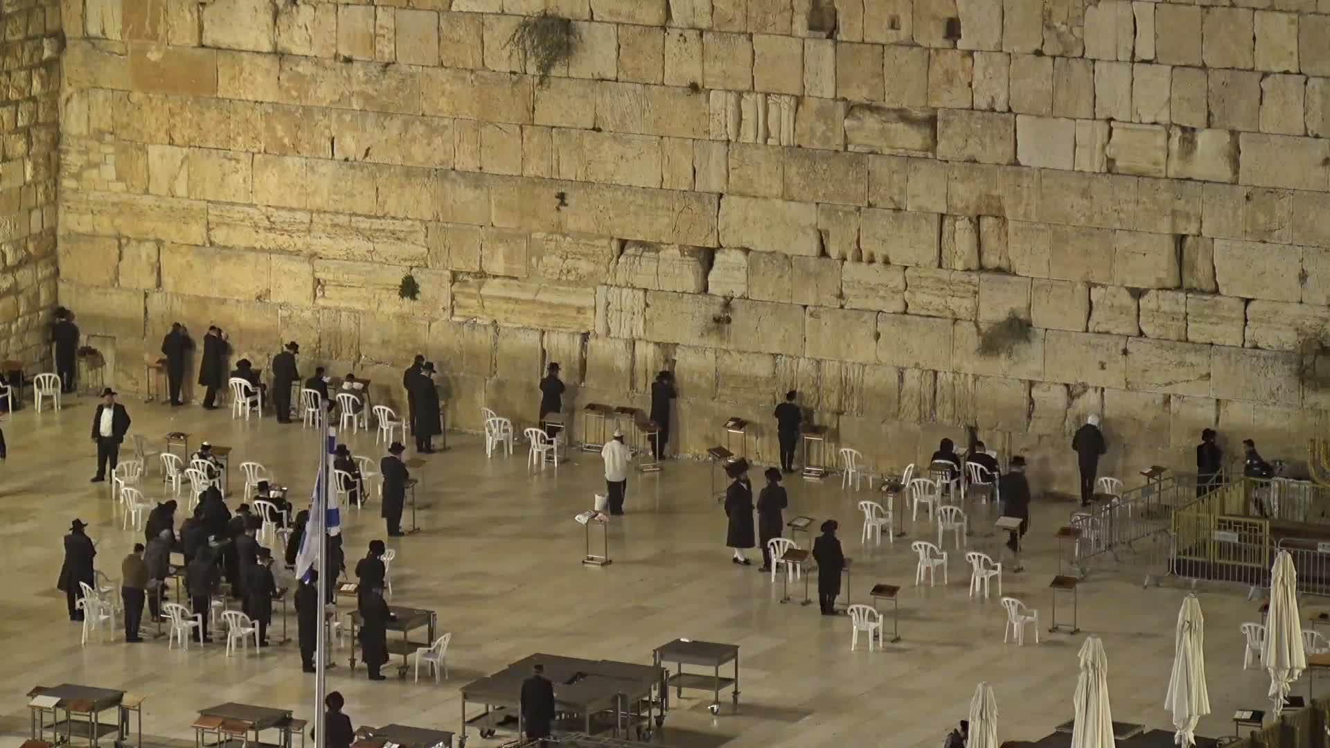 East Quds (East Jerusalem)  Western Wall Northeast Towards View Skyline Live Cam - Old City, East Quds (East Jerusalem) , Palestine
