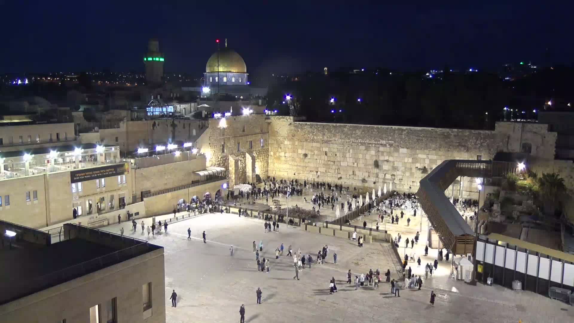 East Quds (East Jerusalem)  Western Wall Northeast Towards View Skyline Live Cam - Old City, East Quds (East Jerusalem) , Palestine