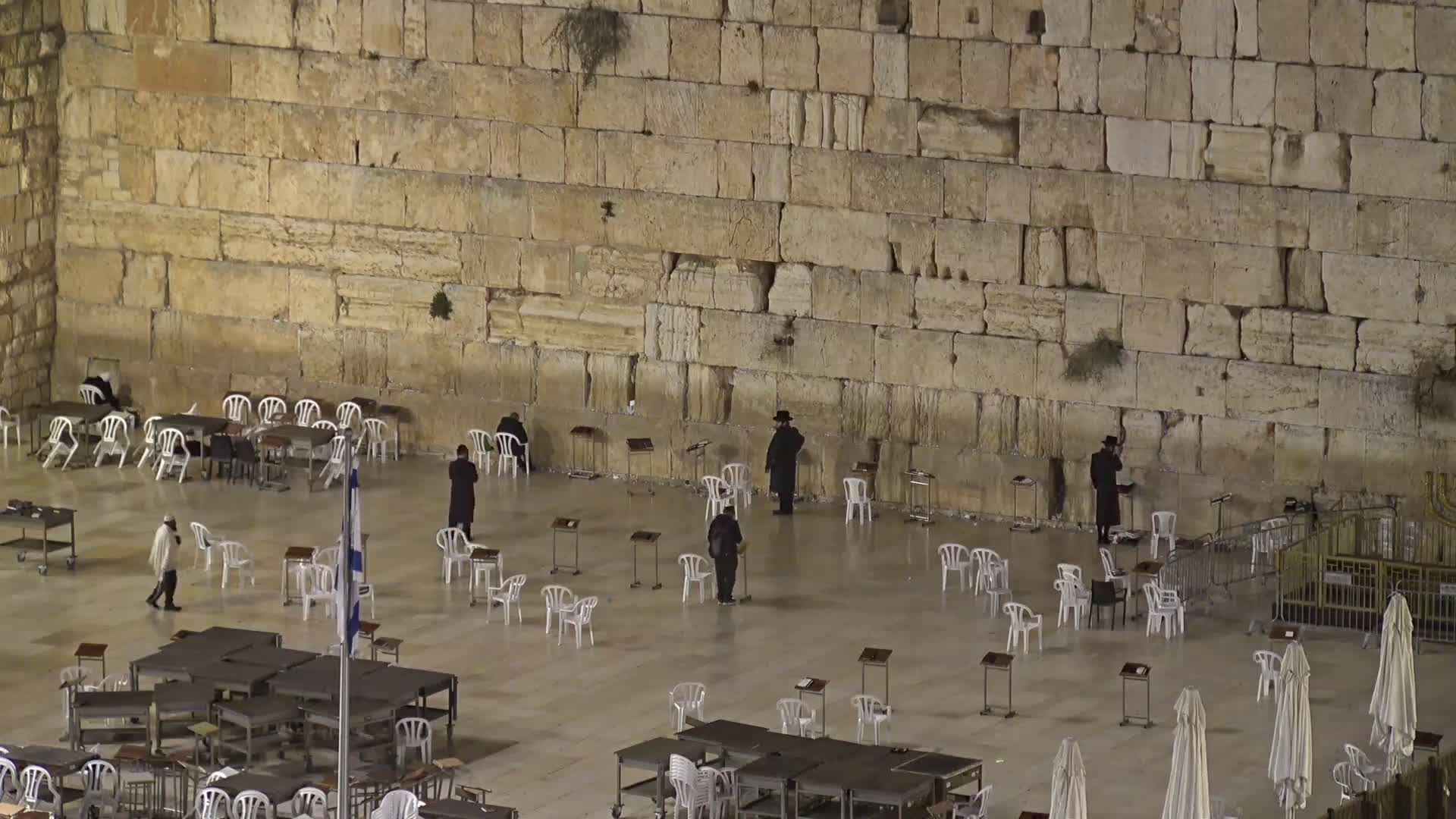 East Quds (East Jerusalem)  Western Wall Northeast Towards View Skyline Live Cam - Old City, East Quds (East Jerusalem) , Palestine