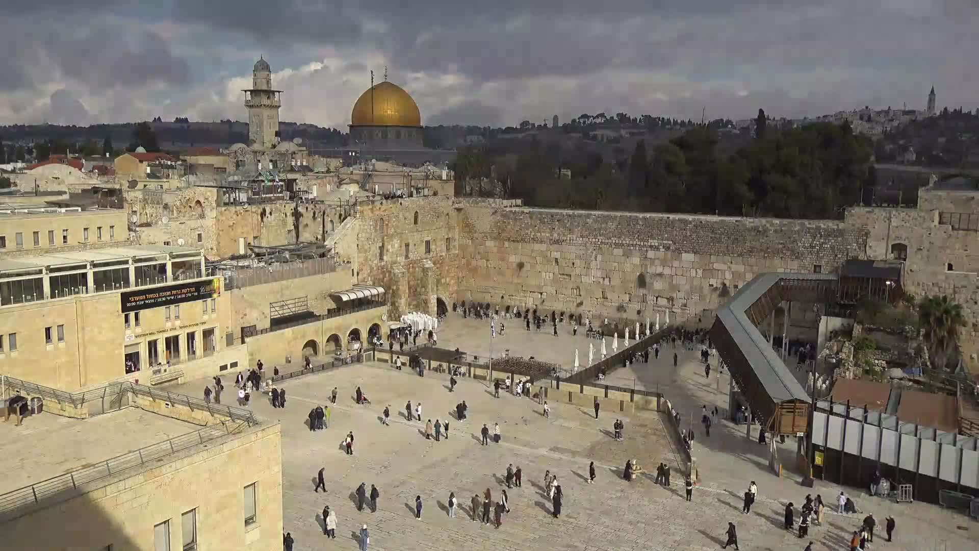 East Quds (East Jerusalem)  Western Wall Northeast Towards View Skyline Live Cam - Old City, East Quds (East Jerusalem) , Palestine