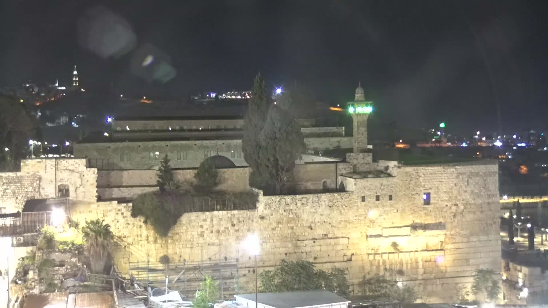East Quds (East Jerusalem)  Western Wall Northeast Towards View Skyline Live Cam - Old City, East Quds (East Jerusalem) , Palestine