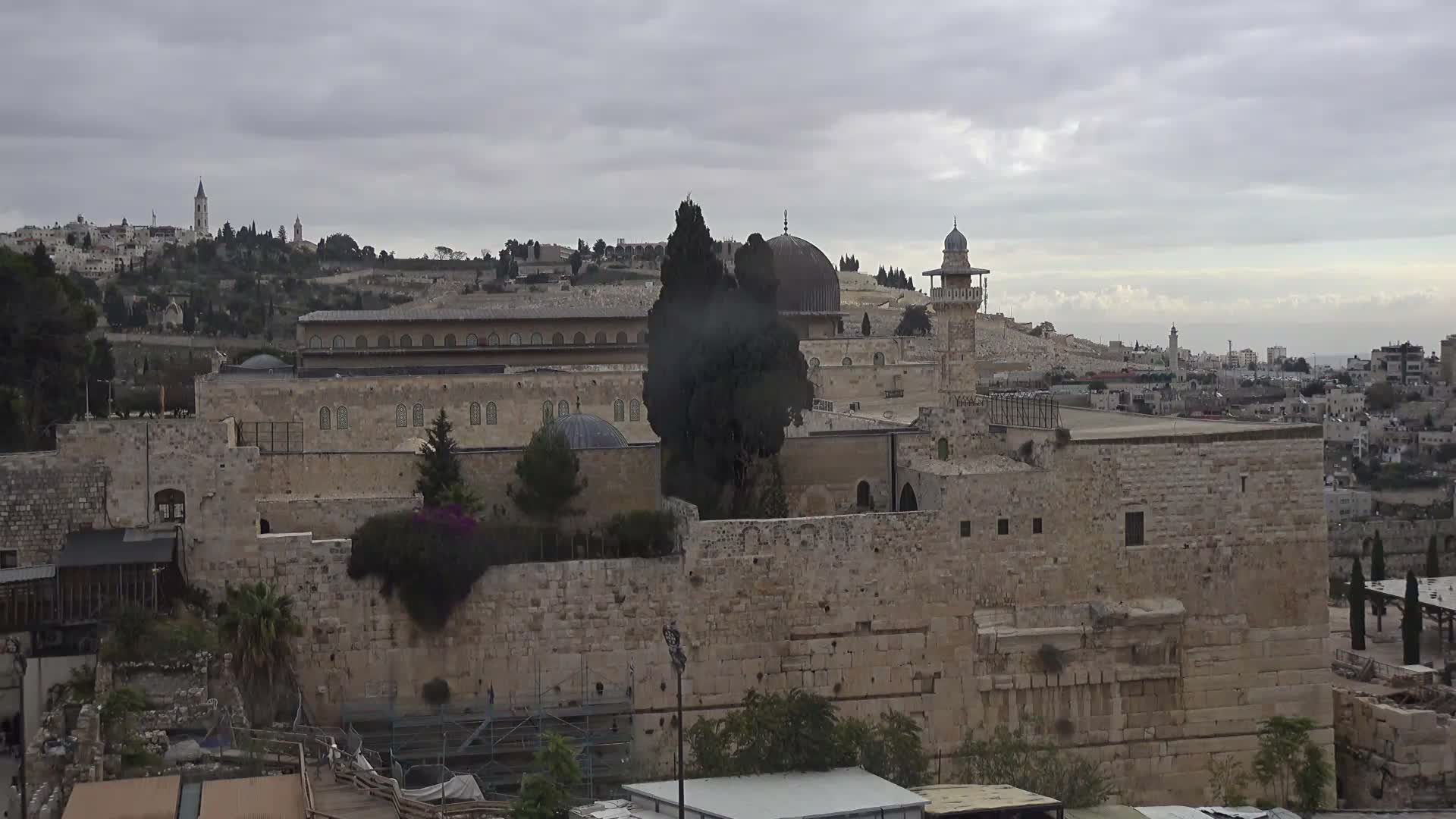 East Quds (East Jerusalem)  Western Wall Northeast Towards View Skyline Live Cam - Old City, East Quds (East Jerusalem) , Palestine
