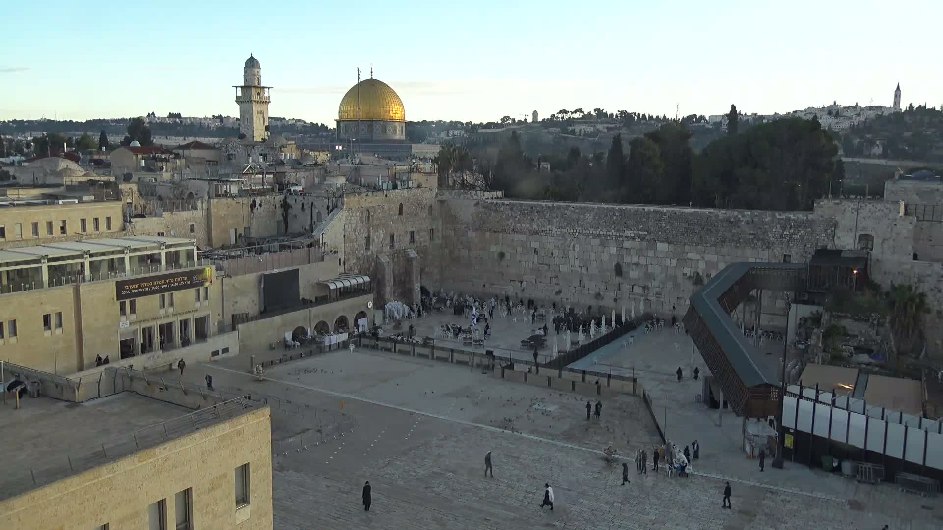 East Quds (East Jerusalem)  Western Wall Northeast Towards View Skyline Live Cam - Old City, East Quds (East Jerusalem) , Palestine