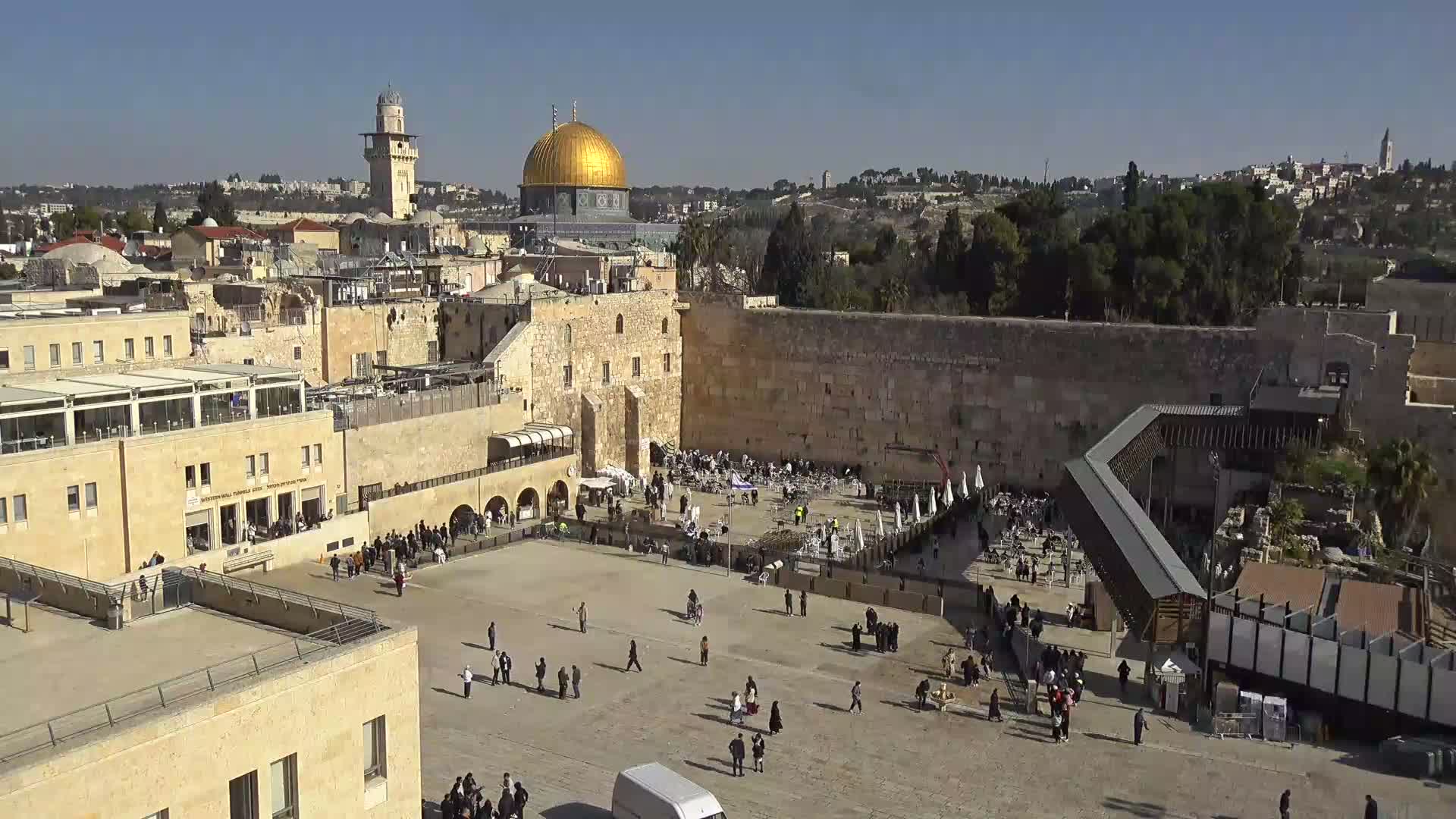 East Quds (East Jerusalem)  Western Wall Northeast Towards View Skyline Live Cam - Old City, East Quds (East Jerusalem) , Palestine
