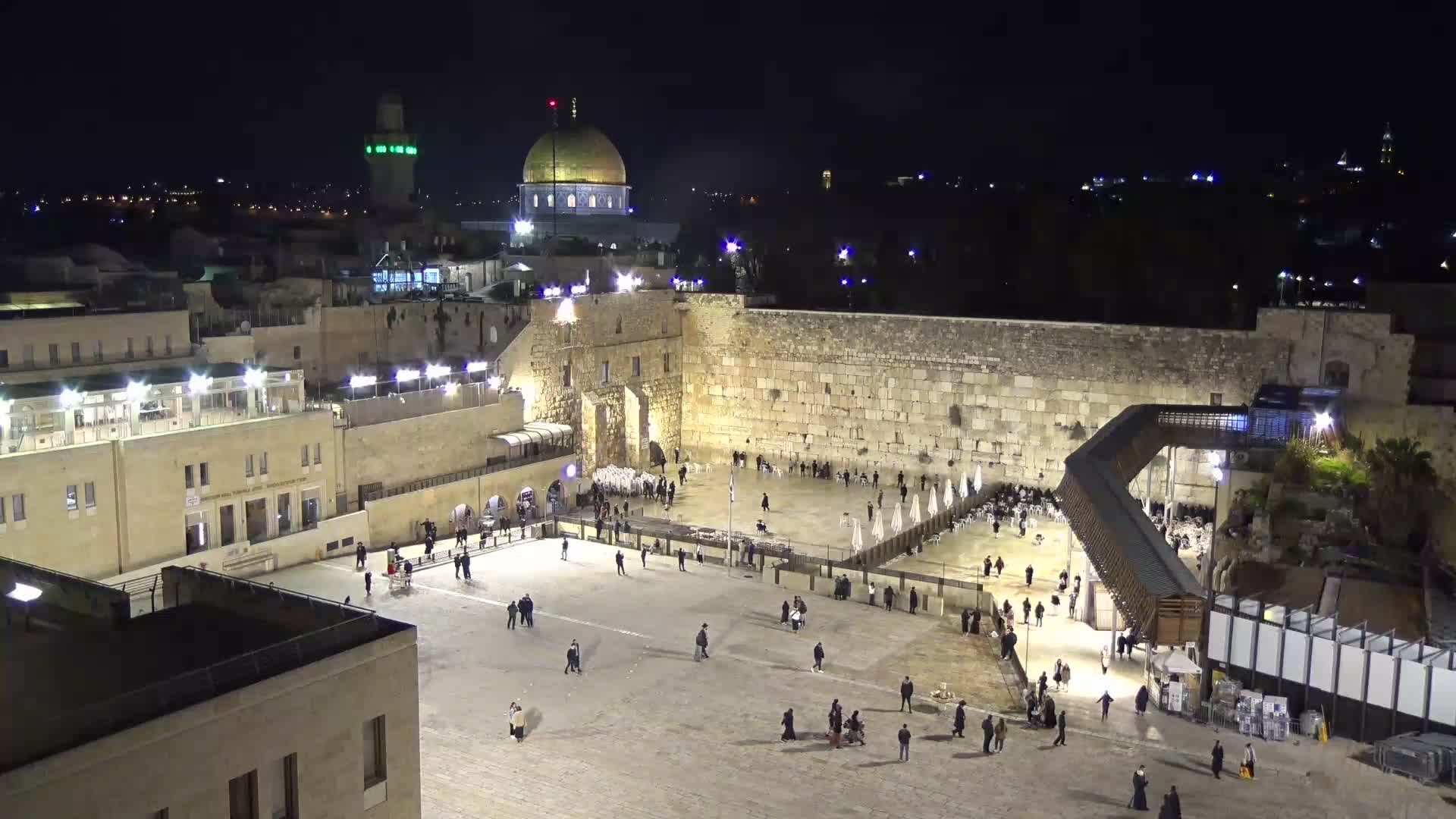 East Quds (East Jerusalem)  Western Wall Northeast Towards View Skyline Live Cam - Old City, East Quds (East Jerusalem) , Palestine