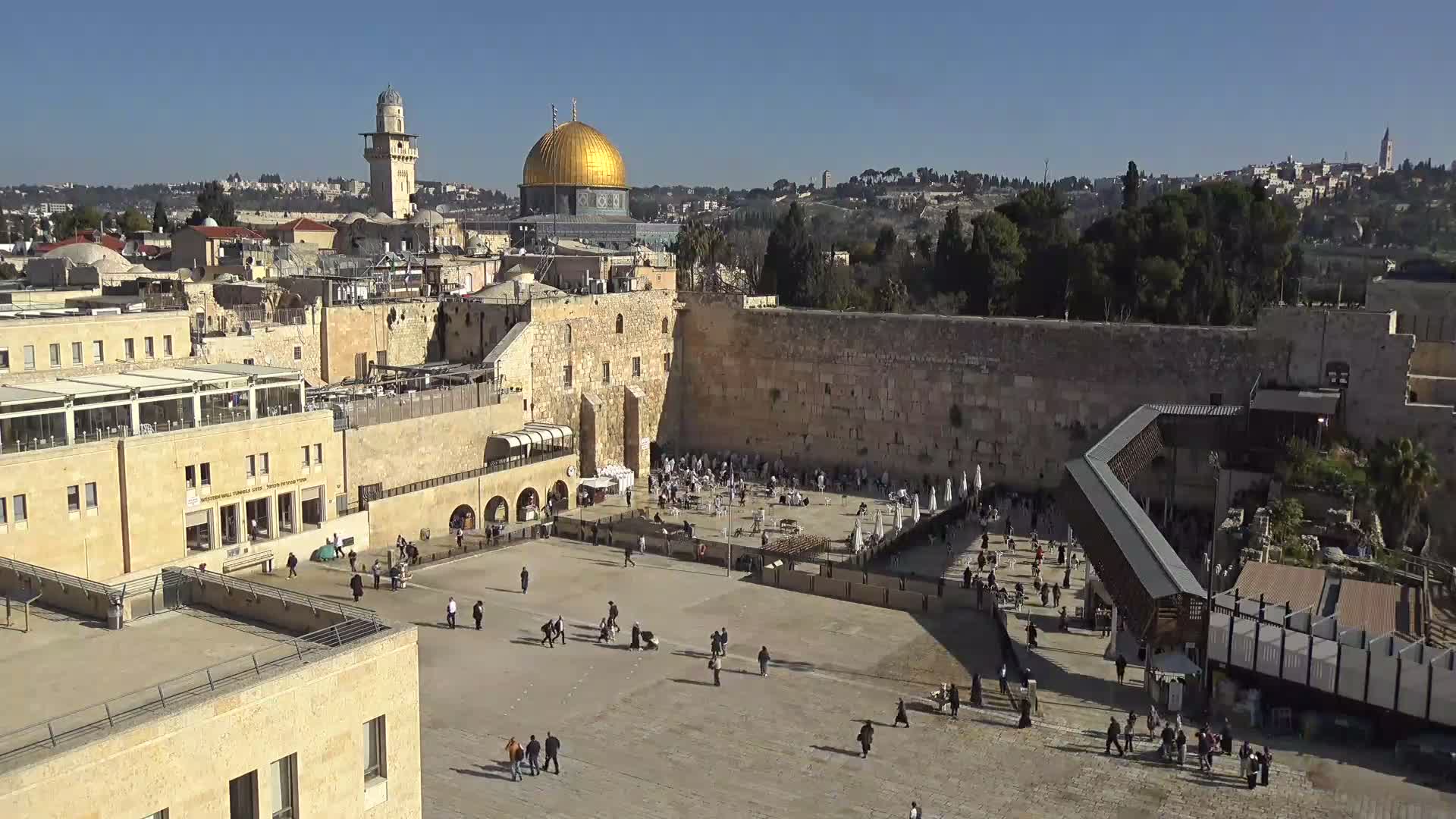 East Quds (East Jerusalem)  Western Wall Northeast Towards View Skyline Live Cam - Old City, East Quds (East Jerusalem) , Palestine