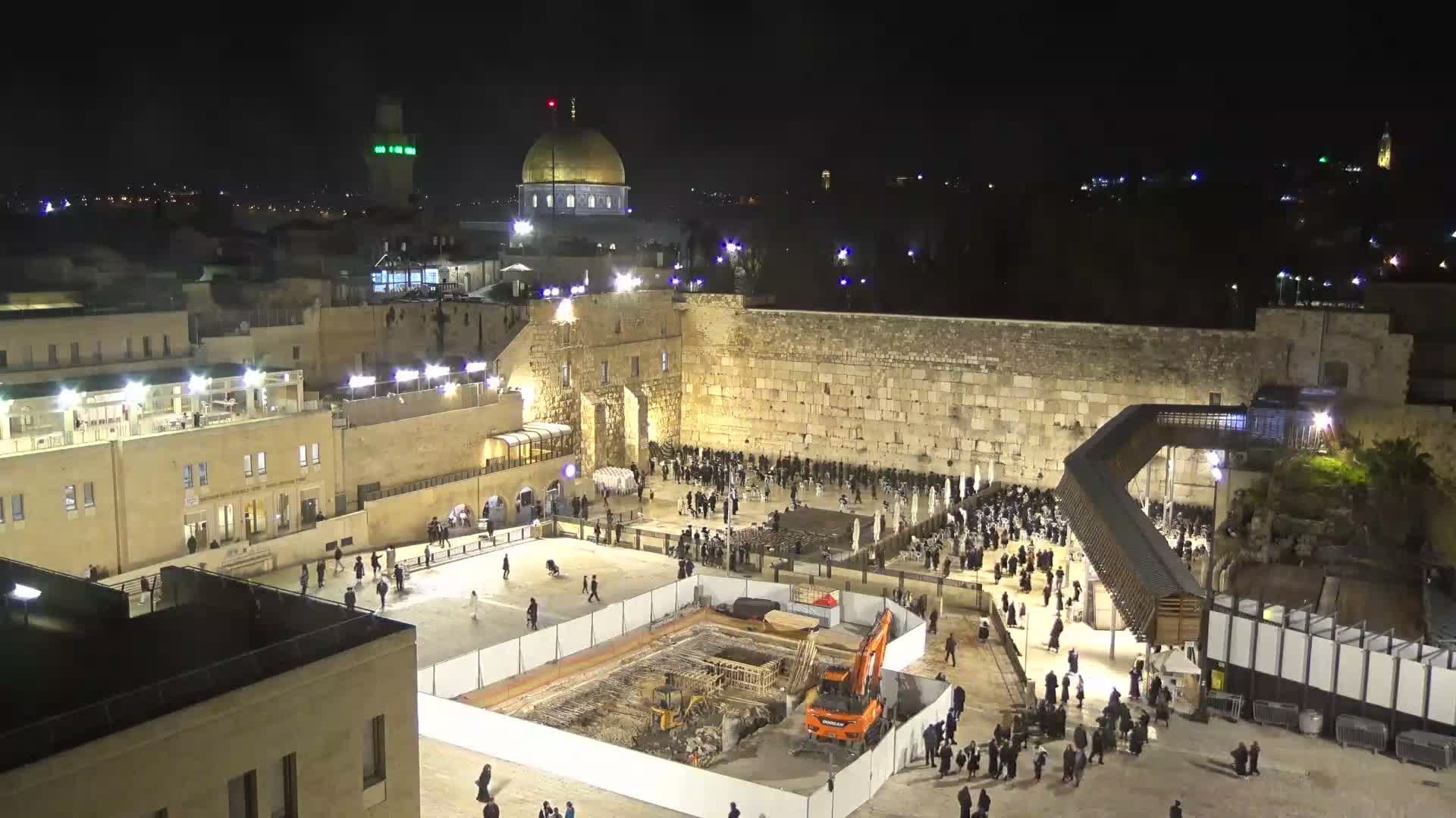 East Quds (East Jerusalem)  Western Wall Northeast Towards View Skyline Live Cam - Old City, East Quds (East Jerusalem) , Palestine