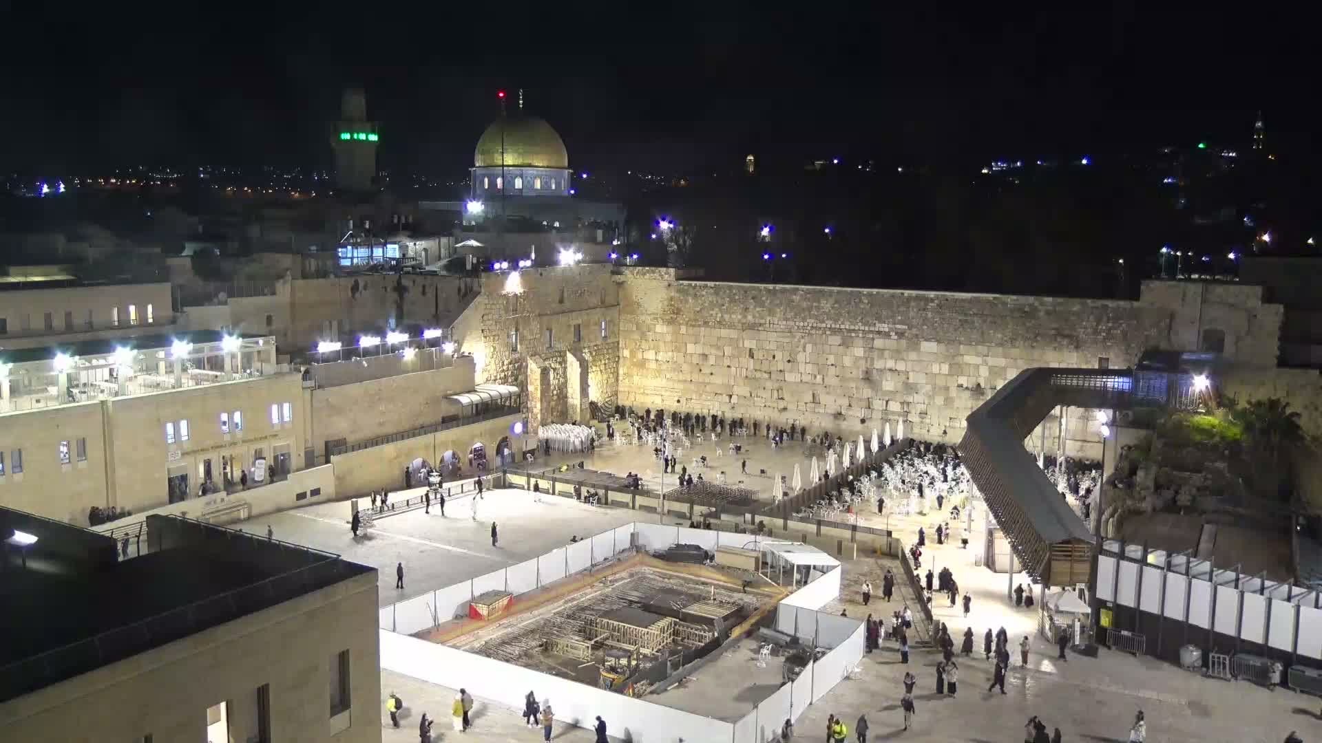 East Quds (East Jerusalem)  Western Wall Northeast Towards View Skyline Live Cam - Old City, East Quds (East Jerusalem) , Palestine