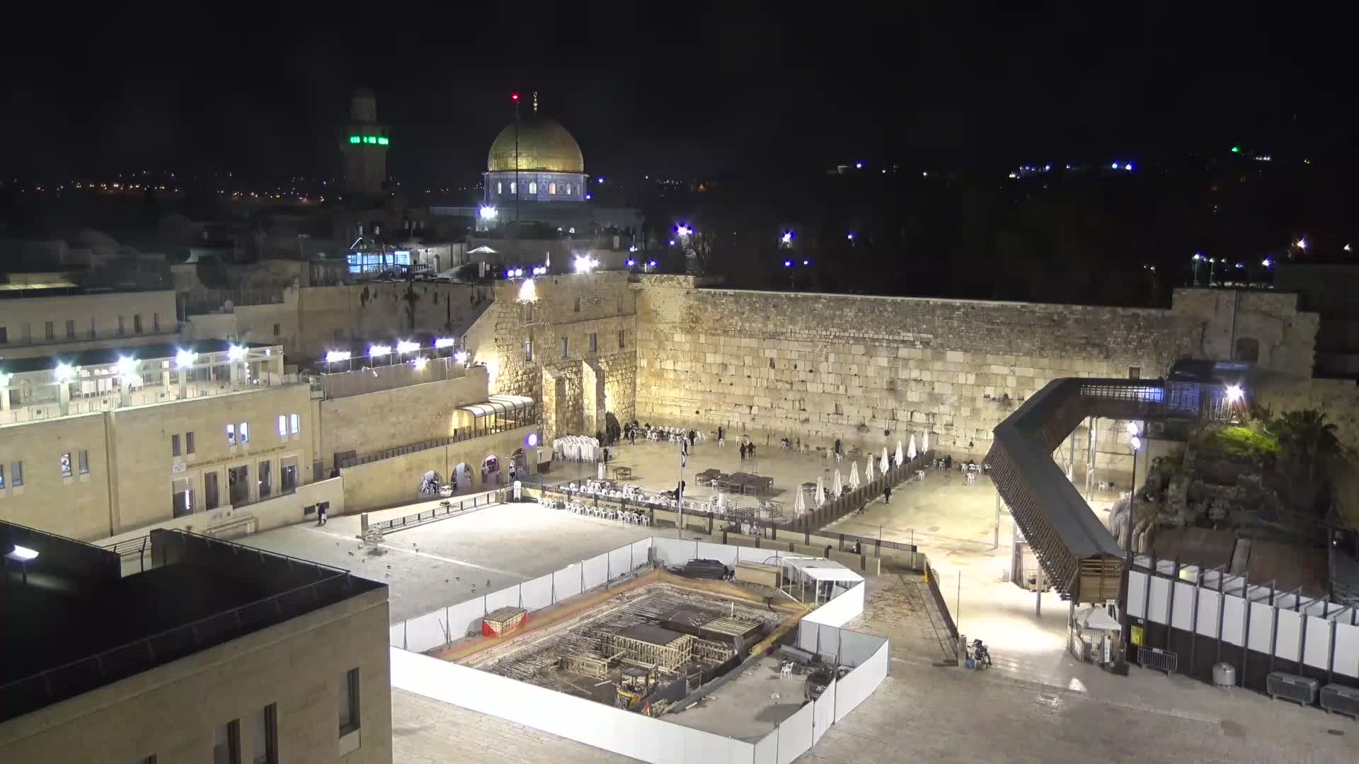 East Quds (East Jerusalem)  Western Wall Northeast Towards View Skyline Live Cam - Old City, East Quds (East Jerusalem) , Palestine