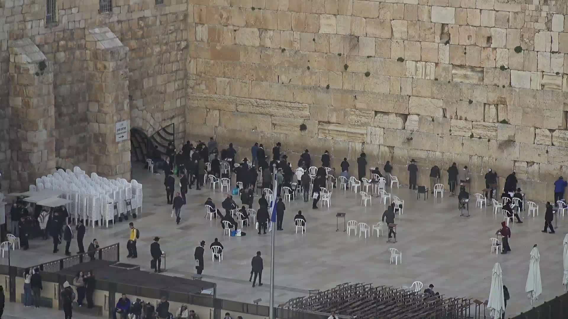 East Quds (East Jerusalem)  Western Wall Northeast Towards View Skyline Live Cam - Old City, East Quds (East Jerusalem) , Palestine