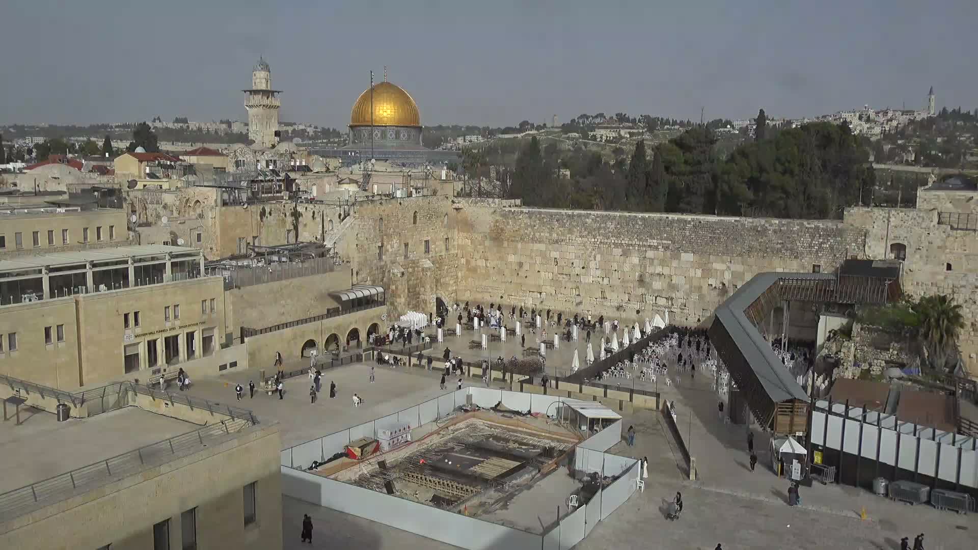 East Quds (East Jerusalem)  Western Wall Northeast Towards View Skyline Live Cam - Old City, East Quds (East Jerusalem) , Palestine