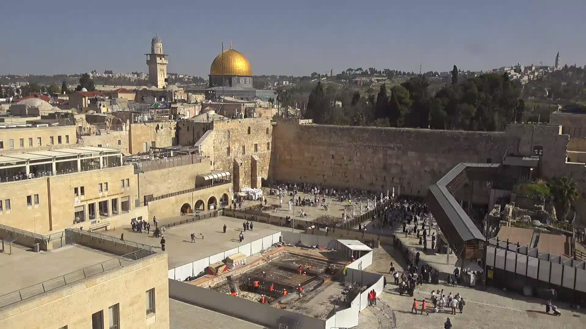 East Quds (East Jerusalem)  Western Wall Northeast Towards View Skyline Live Cam - Old City, East Quds (East Jerusalem) , Palestine