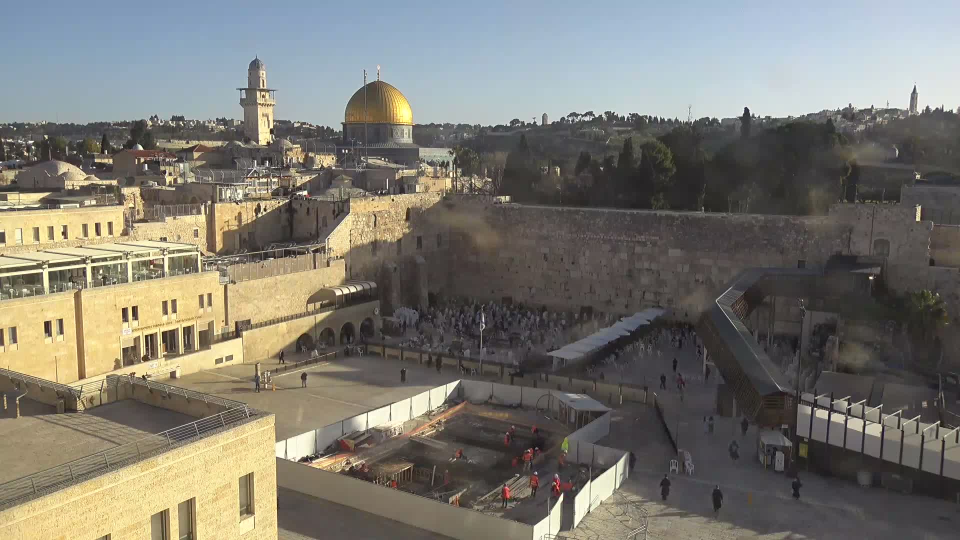 East Quds (East Jerusalem)  Western Wall Northeast Towards View Skyline Live Cam - Old City, East Quds (East Jerusalem) , Palestine