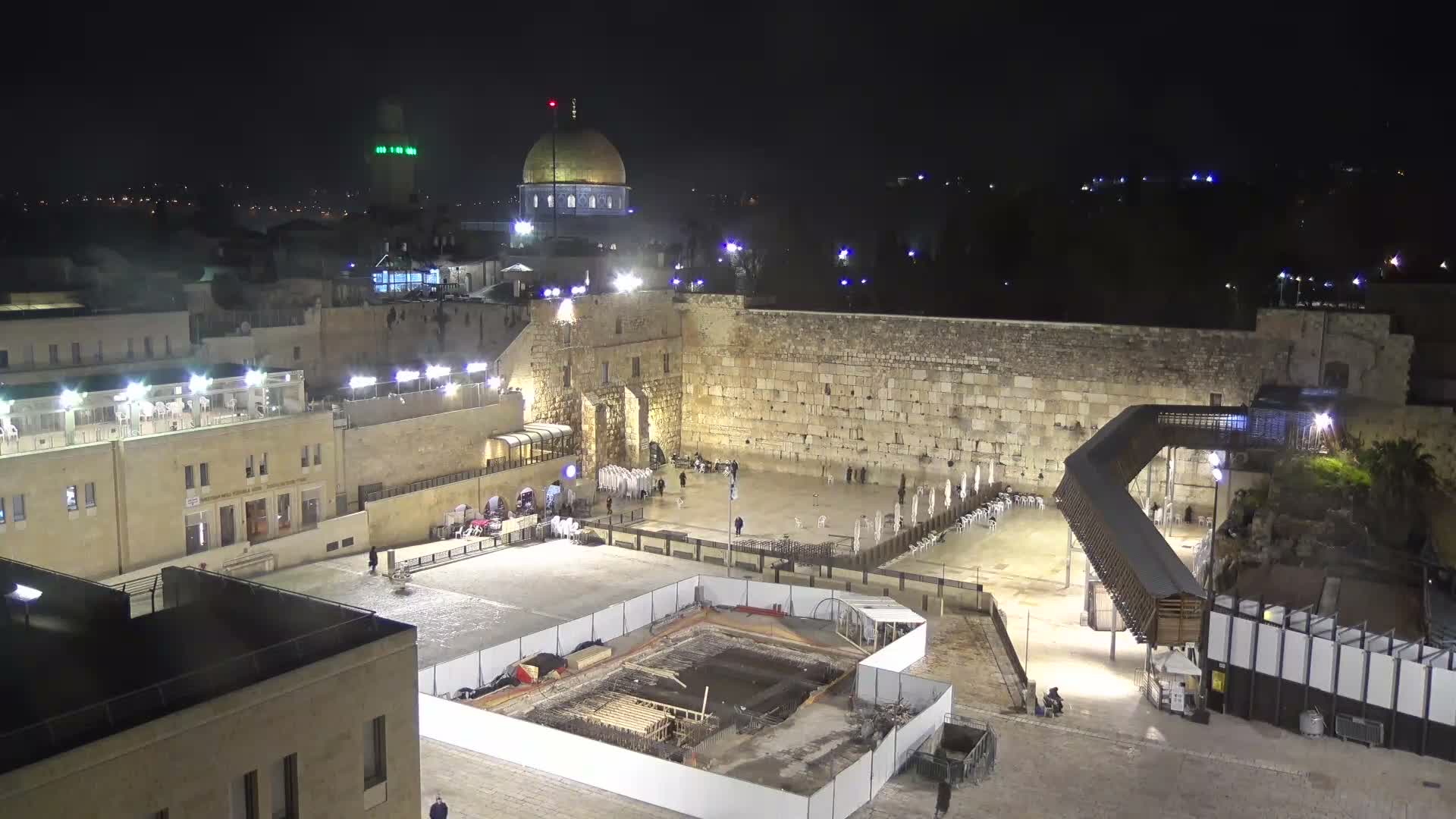 East Quds (East Jerusalem)  Western Wall Northeast Towards View Skyline Live Cam - Old City, East Quds (East Jerusalem) , Palestine