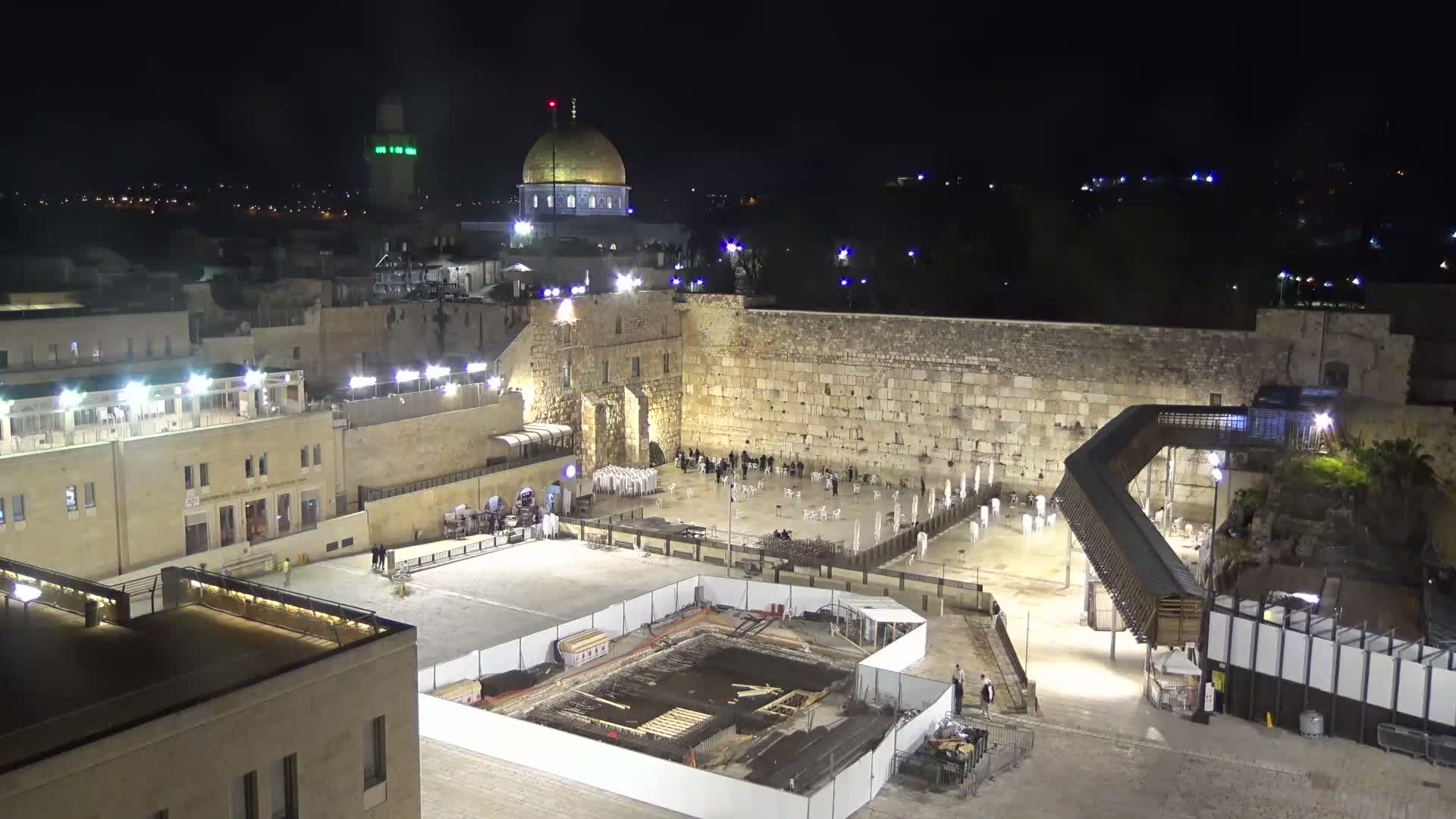 East Quds (East Jerusalem)  Western Wall Northeast Towards View Skyline Live Cam - Old City, East Quds (East Jerusalem) , Palestine