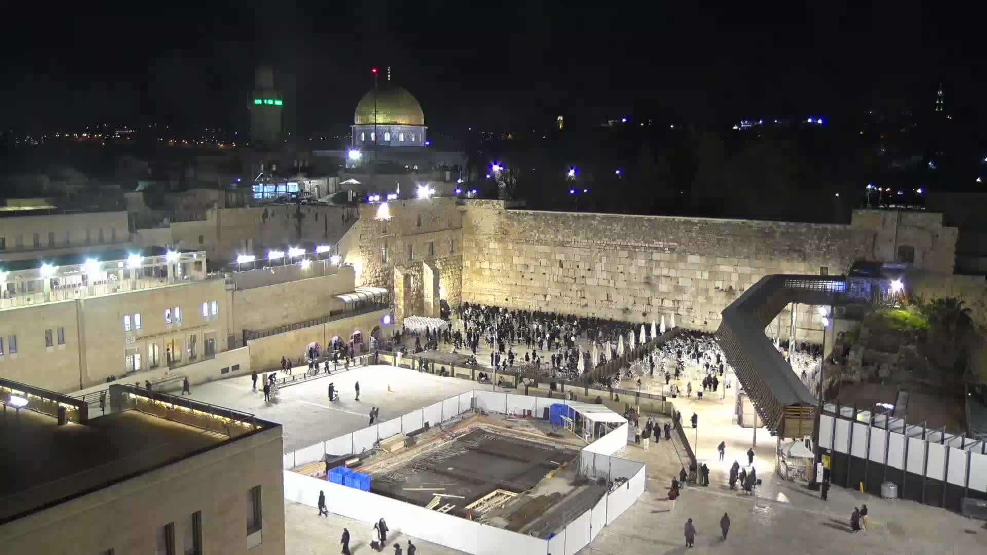 East Quds (East Jerusalem)  Western Wall Northeast Towards View Skyline Live Cam - Old City, East Quds (East Jerusalem) , Palestine
