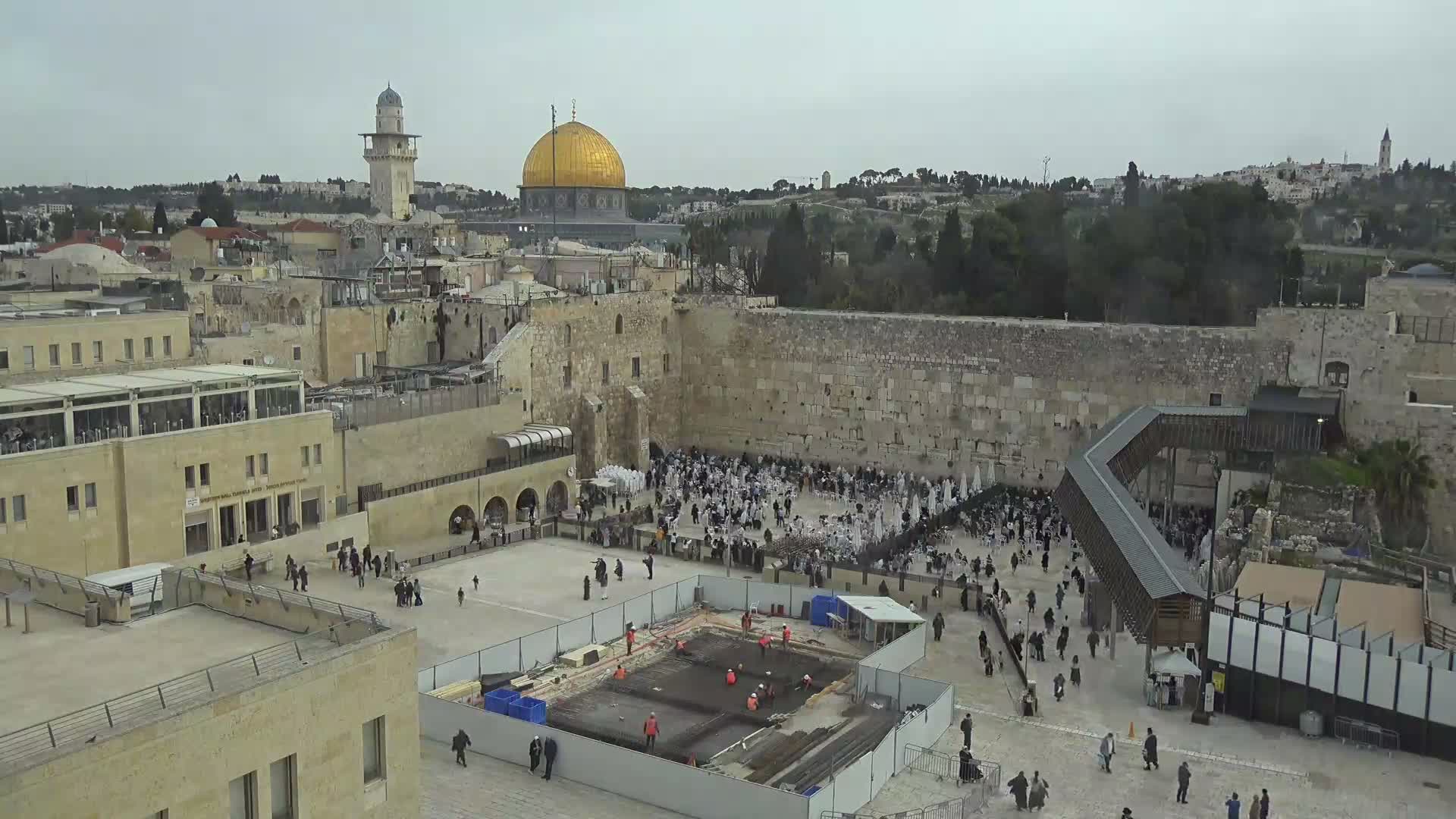 East Quds (East Jerusalem)  Western Wall Northeast Towards View Skyline Live Cam - Old City, East Quds (East Jerusalem) , Palestine