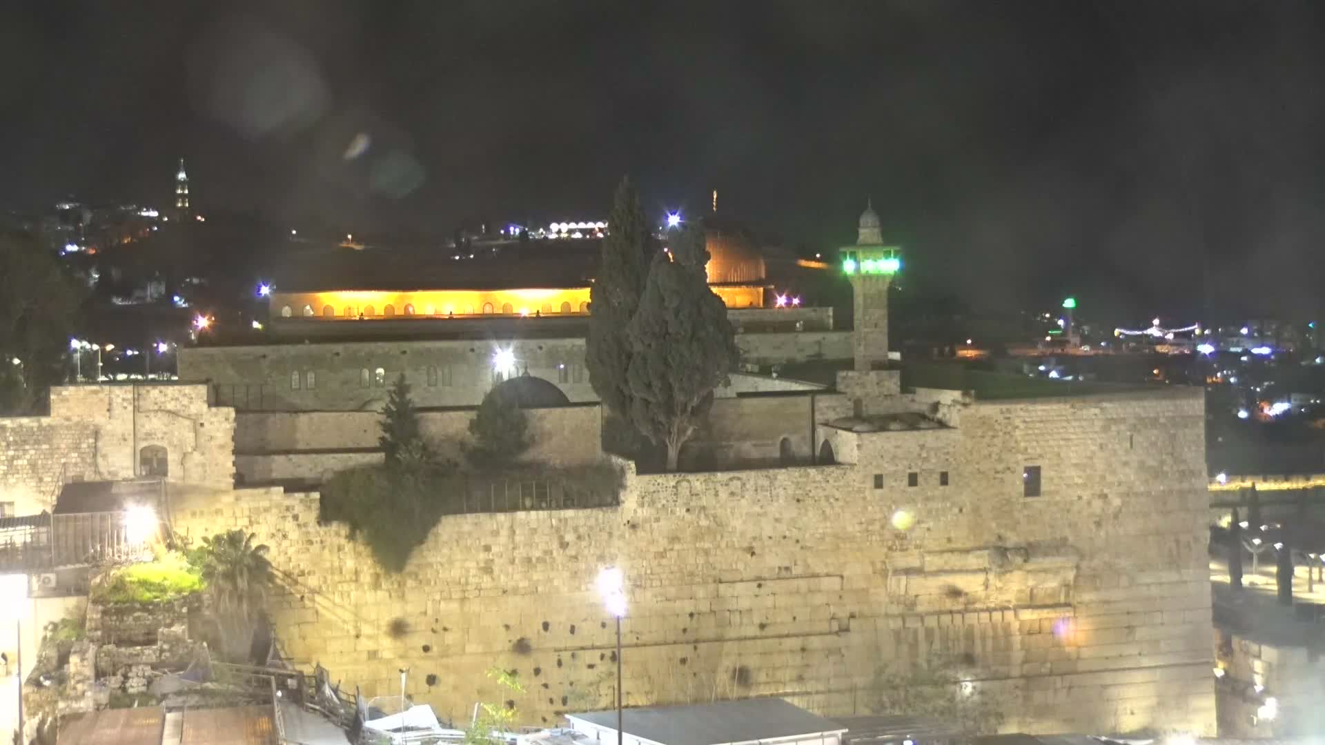 East Quds (East Jerusalem)  Western Wall Northeast Towards View Skyline Live Cam - Old City, East Quds (East Jerusalem) , Palestine