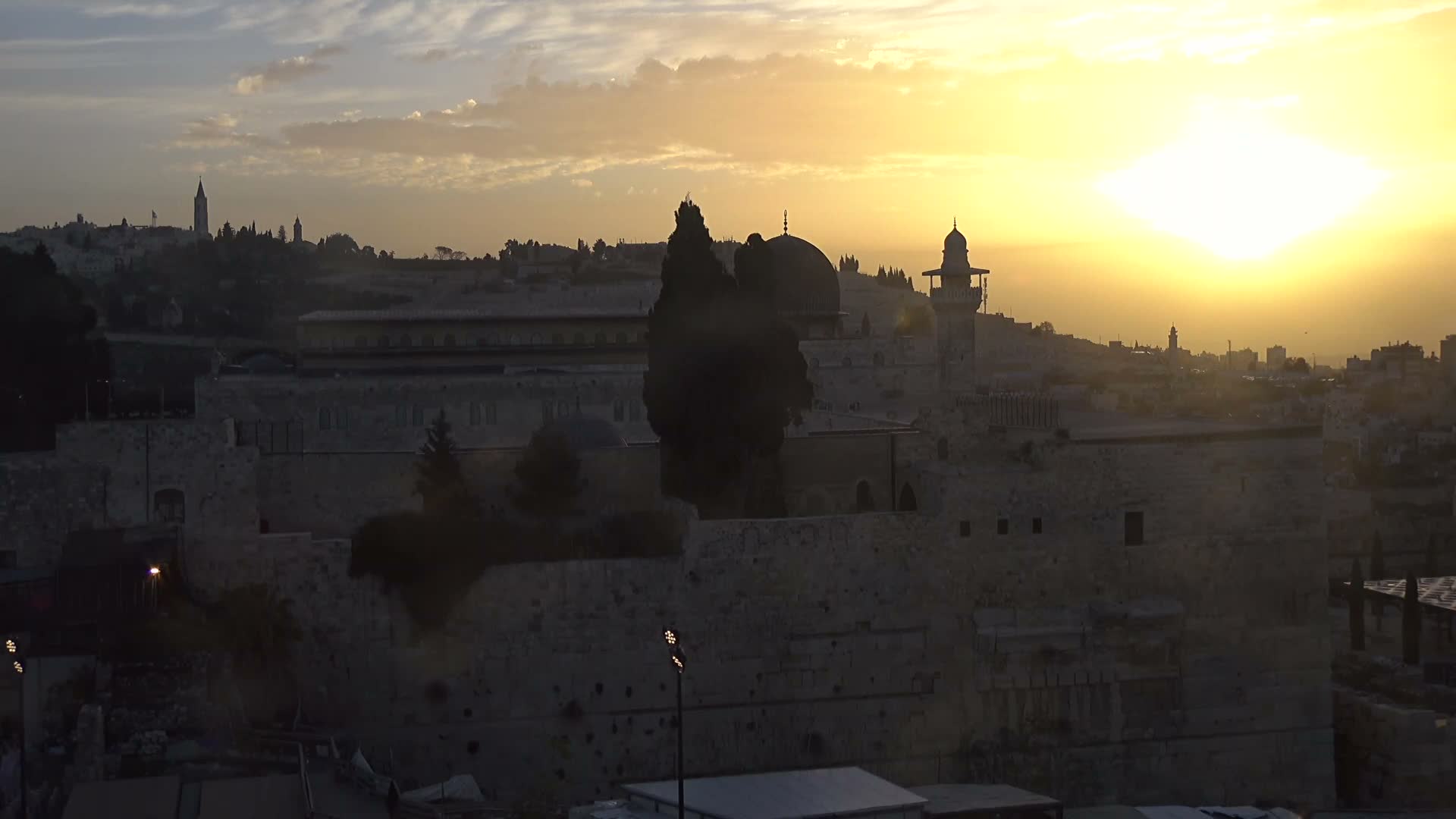 East Quds (East Jerusalem)  Western Wall Northeast Towards View Skyline Live Cam - Old City, East Quds (East Jerusalem) , Palestine