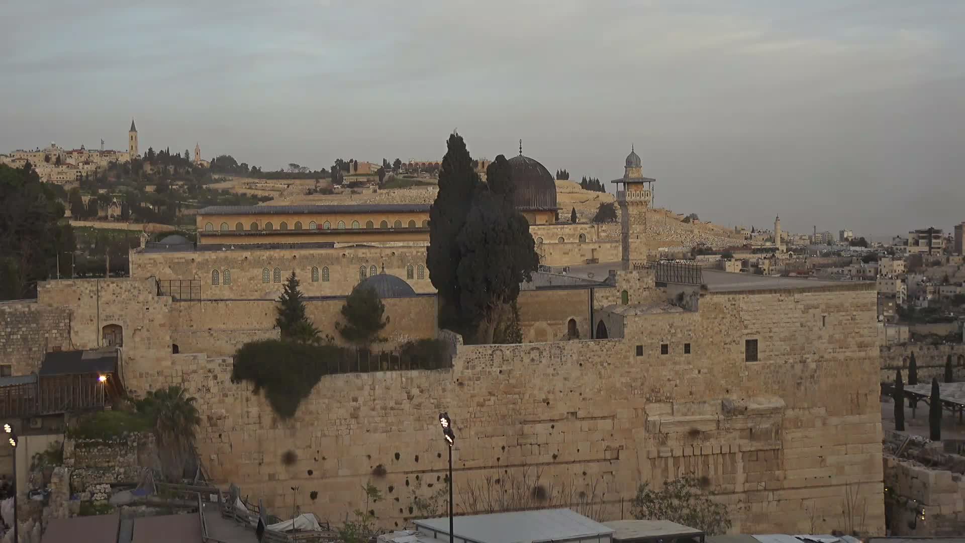 East Quds (East Jerusalem)  Western Wall Northeast Towards View Skyline Live Cam - Old City, East Quds (East Jerusalem) , Palestine