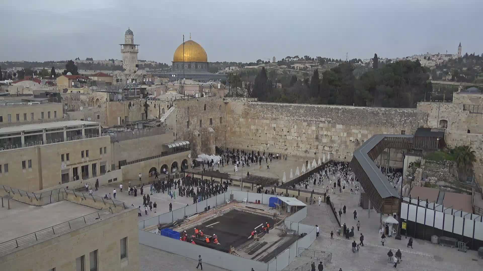 East Quds (East Jerusalem)  Western Wall Northeast Towards View Skyline Live Cam - Old City, East Quds (East Jerusalem) , Palestine
