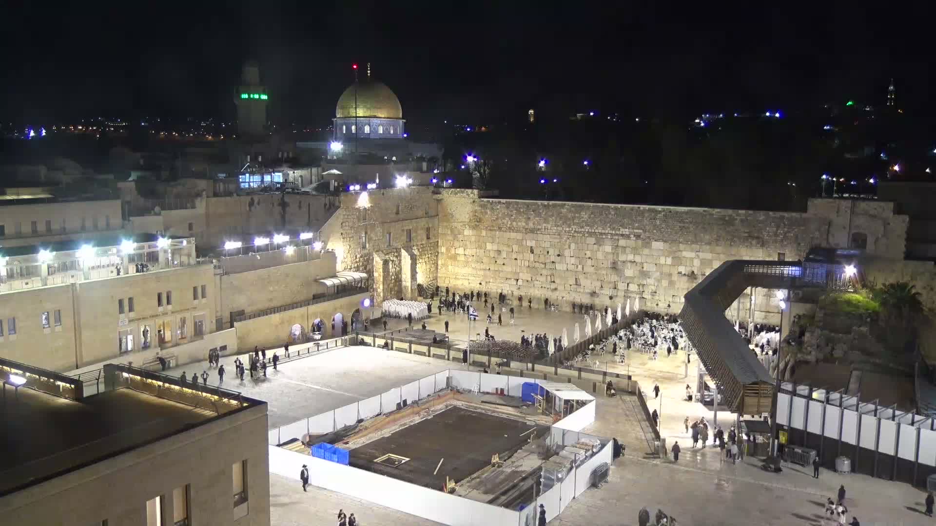 East Quds (East Jerusalem)  Western Wall Northeast Towards View Skyline Live Cam - Old City, East Quds (East Jerusalem) , Palestine