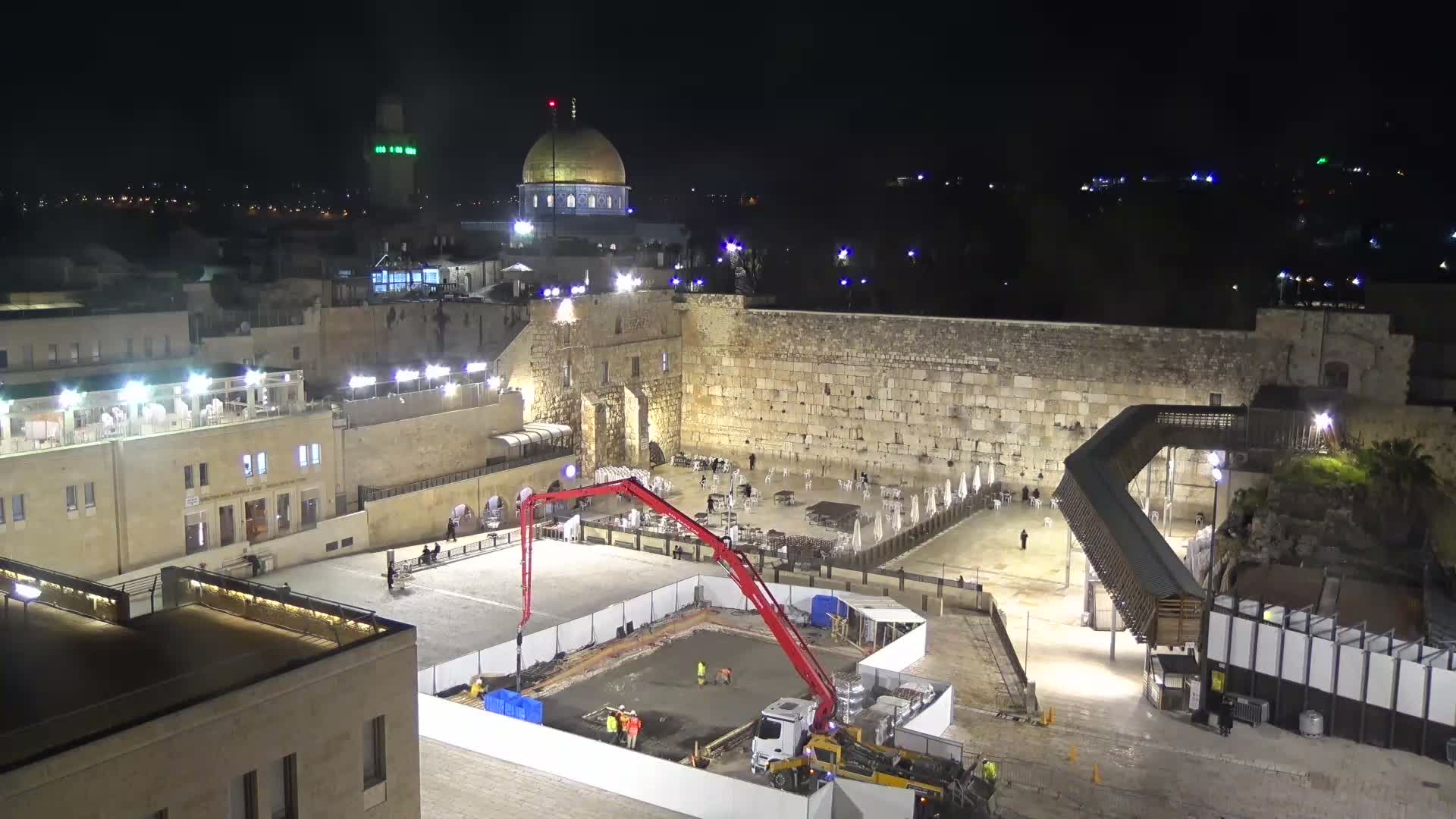 East Quds (East Jerusalem)  Western Wall Northeast Towards View Skyline Live Cam - Old City, East Quds (East Jerusalem) , Palestine