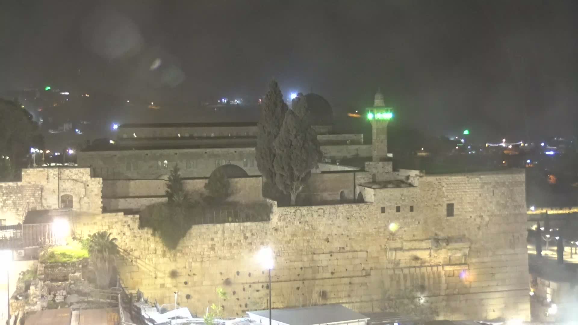 East Quds (East Jerusalem)  Western Wall Northeast Towards View Skyline Live Cam - Old City, East Quds (East Jerusalem) , Palestine