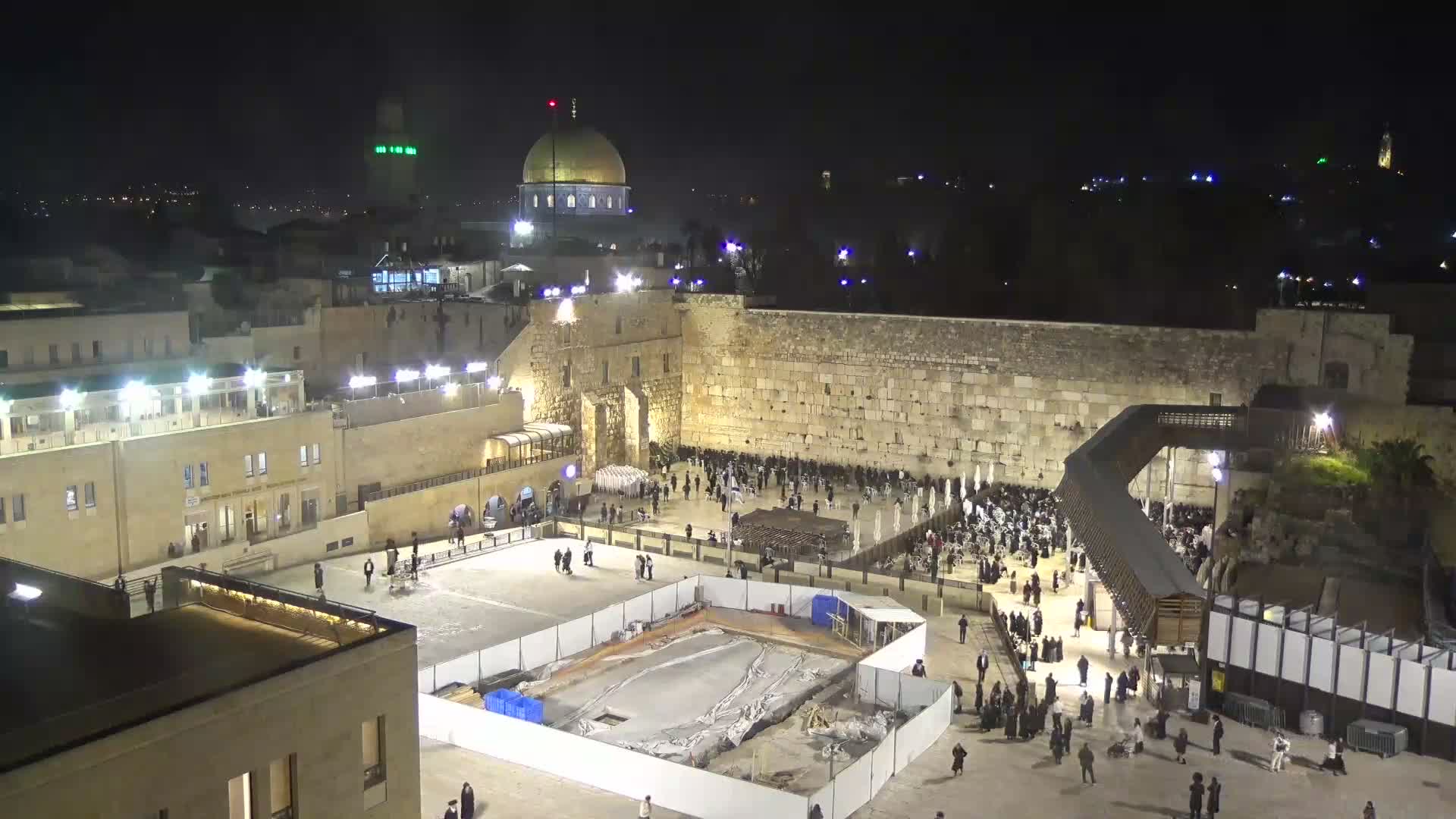 East Quds (East Jerusalem)  Western Wall Northeast Towards View Skyline Live Cam - Old City, East Quds (East Jerusalem) , Palestine