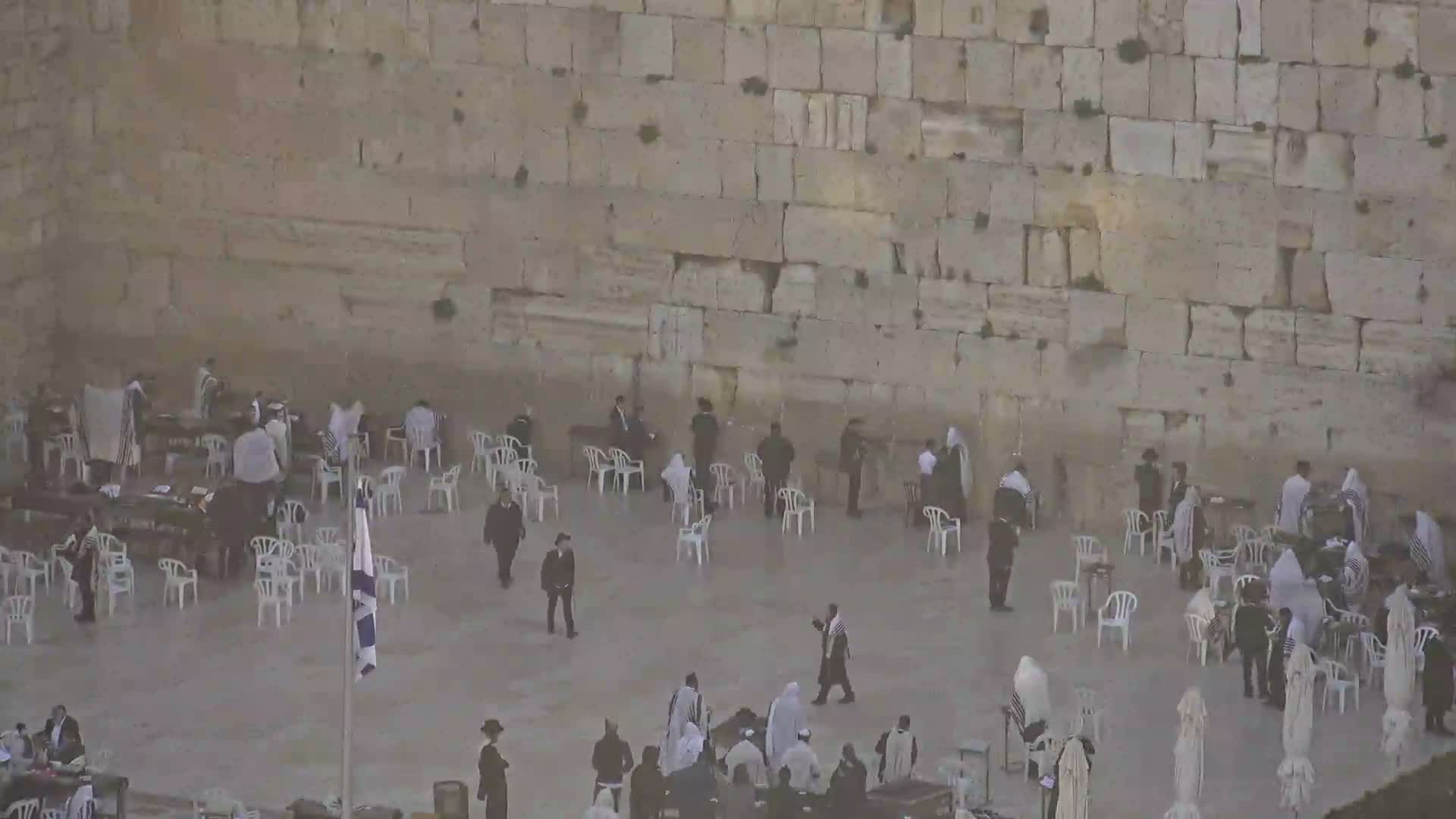 East Quds (East Jerusalem)  Western Wall Northeast Towards View Skyline Live Cam - Old City, East Quds (East Jerusalem) , Palestine
