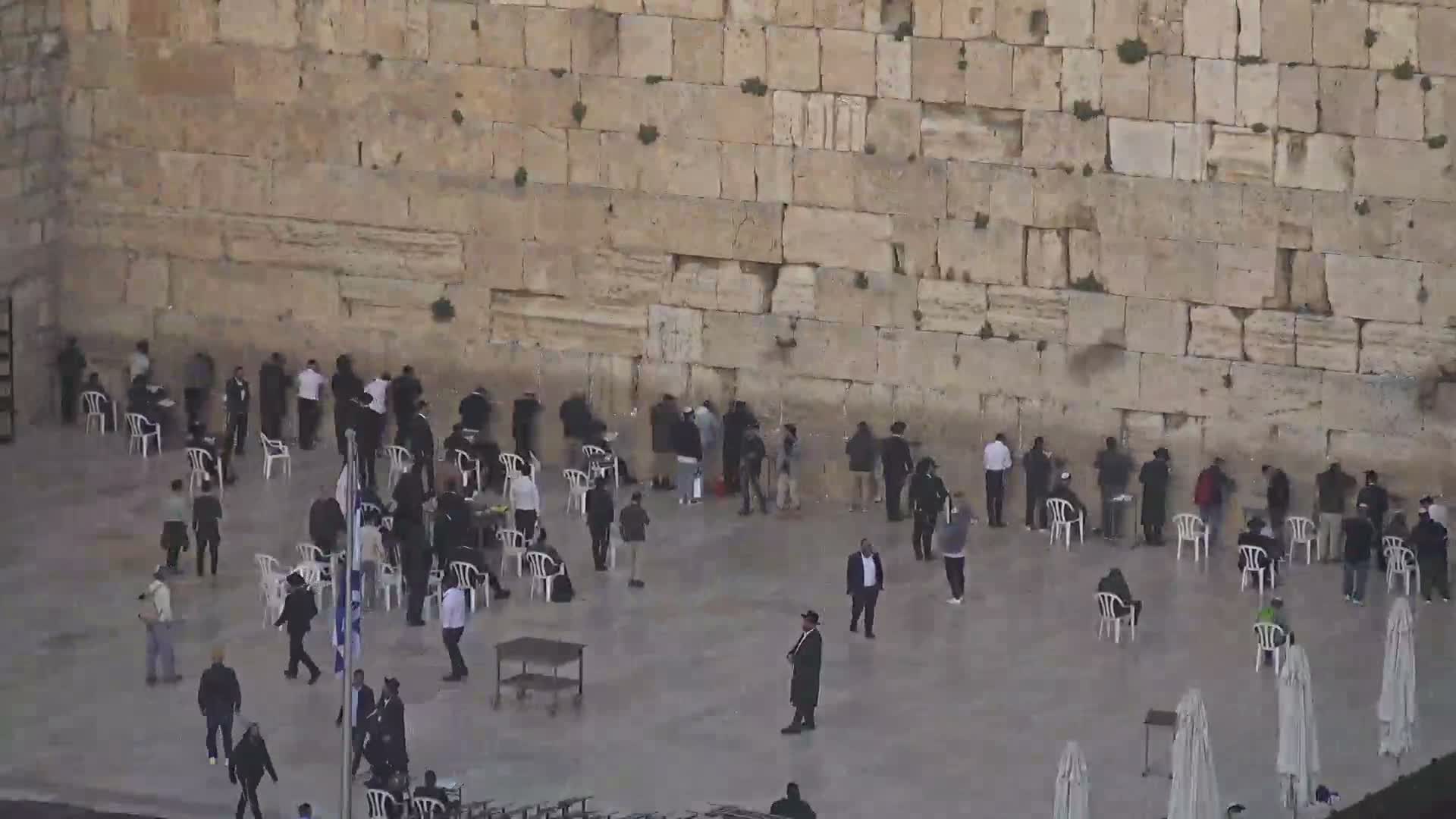 East Quds (East Jerusalem)  Western Wall Northeast Towards View Skyline Live Cam - Old City, East Quds (East Jerusalem) , Palestine
