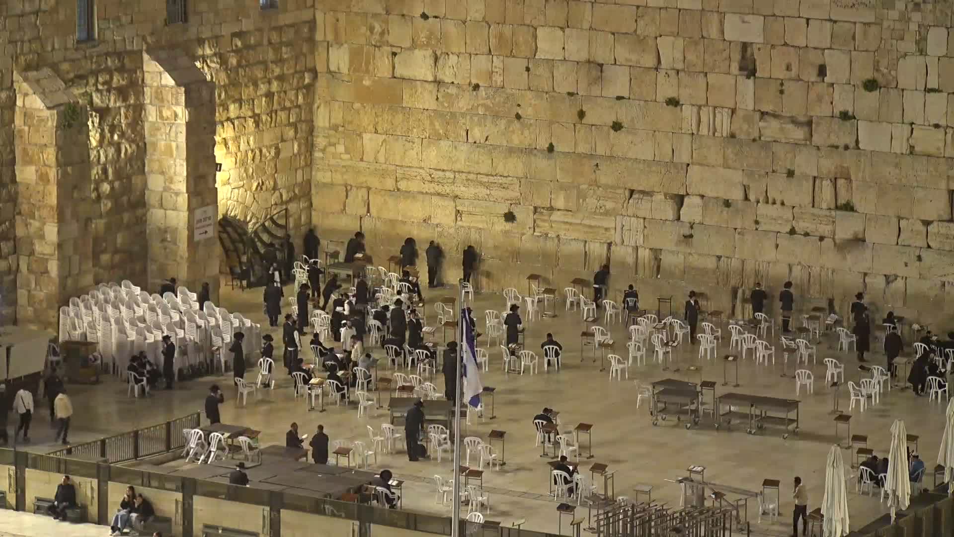 East Quds (East Jerusalem)  Western Wall Northeast Towards View Skyline Live Cam - Old City, East Quds (East Jerusalem) , Palestine