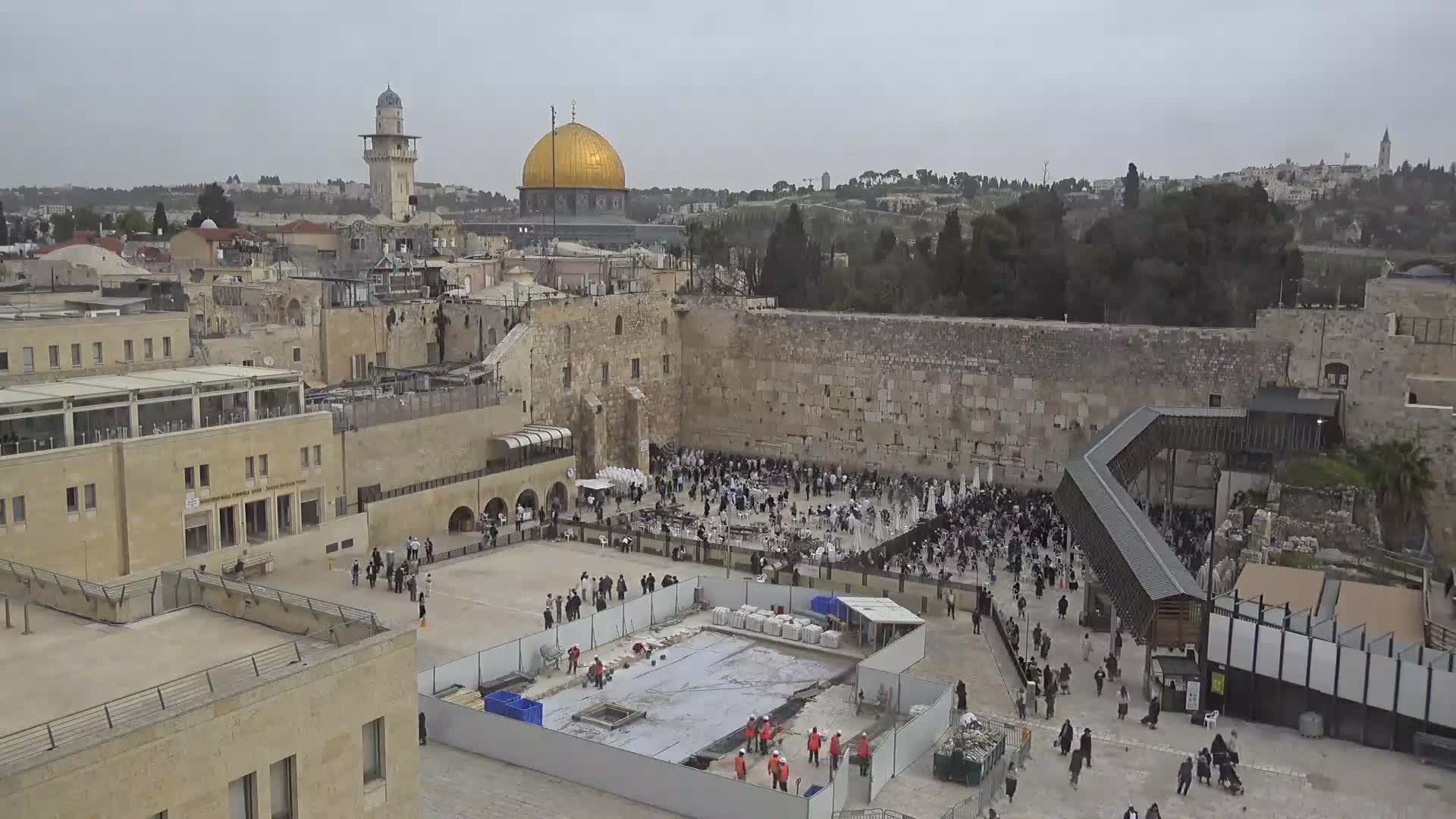 East Quds (East Jerusalem)  Western Wall Northeast Towards View Skyline Live Cam - Old City, East Quds (East Jerusalem) , Palestine