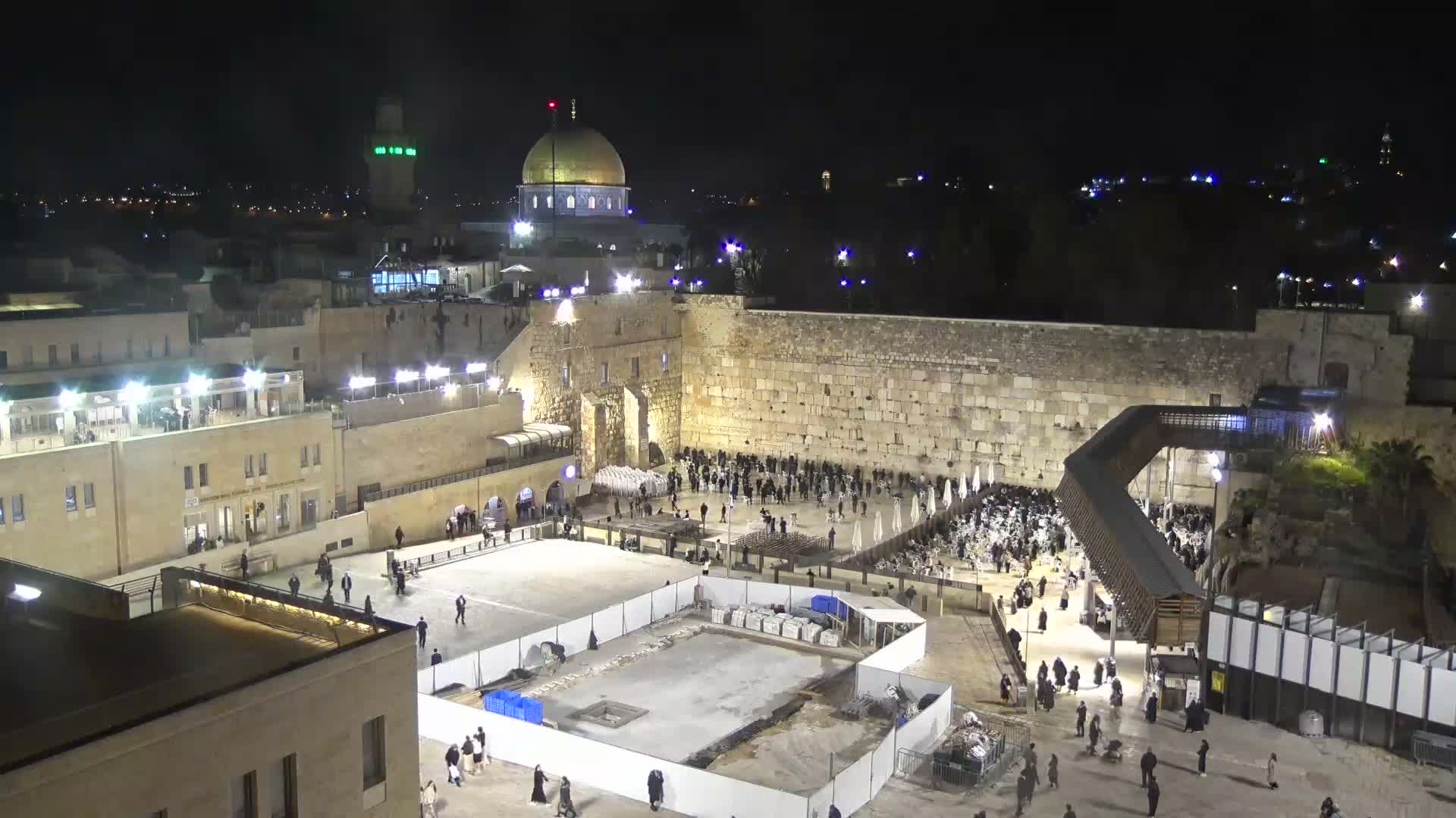 East Quds (East Jerusalem)  Western Wall Northeast Towards View Skyline Live Cam - Old City, East Quds (East Jerusalem) , Palestine