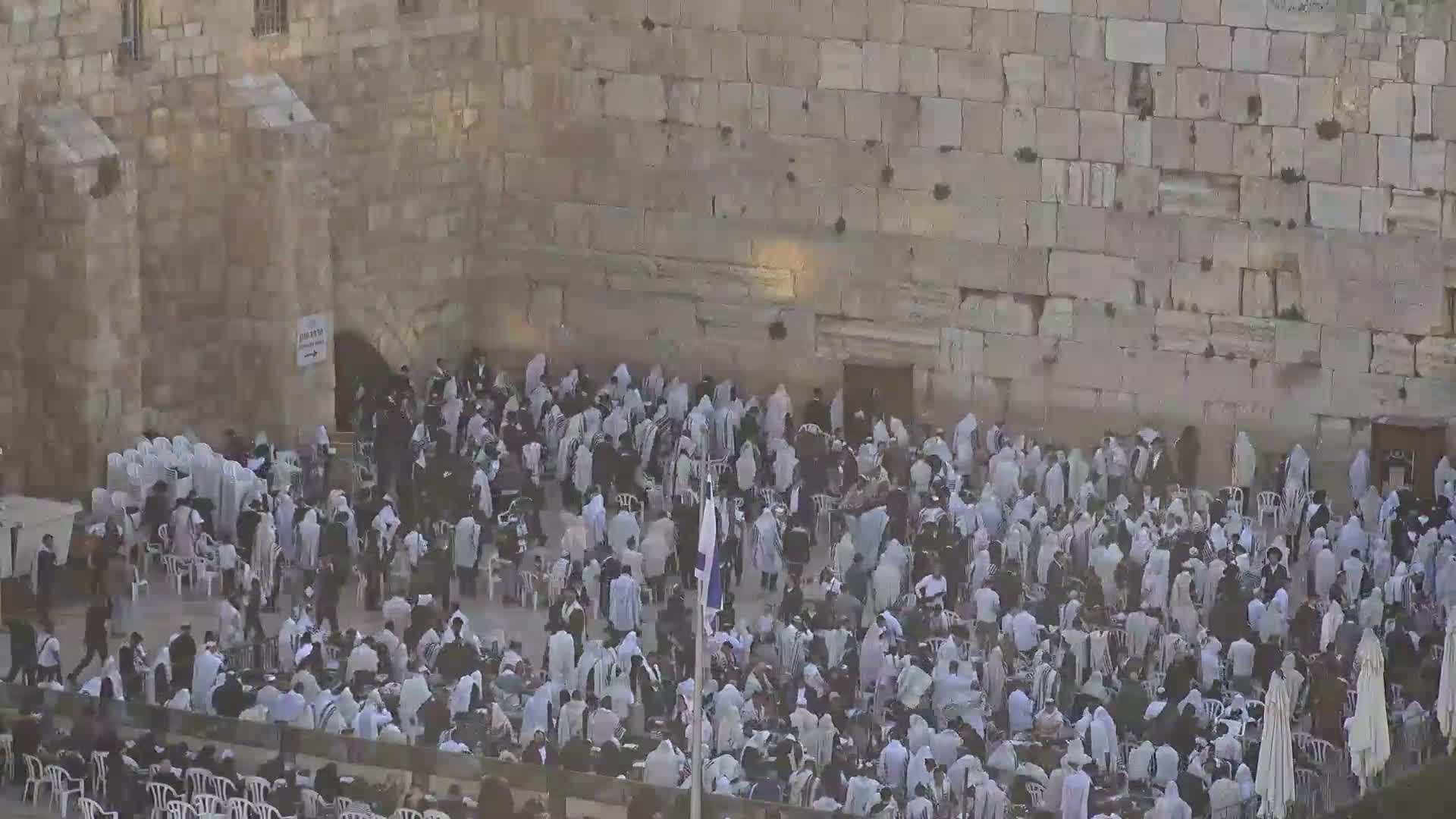 East Quds (East Jerusalem)  Western Wall Northeast Towards View Skyline Live Cam - Old City, East Quds (East Jerusalem) , Palestine